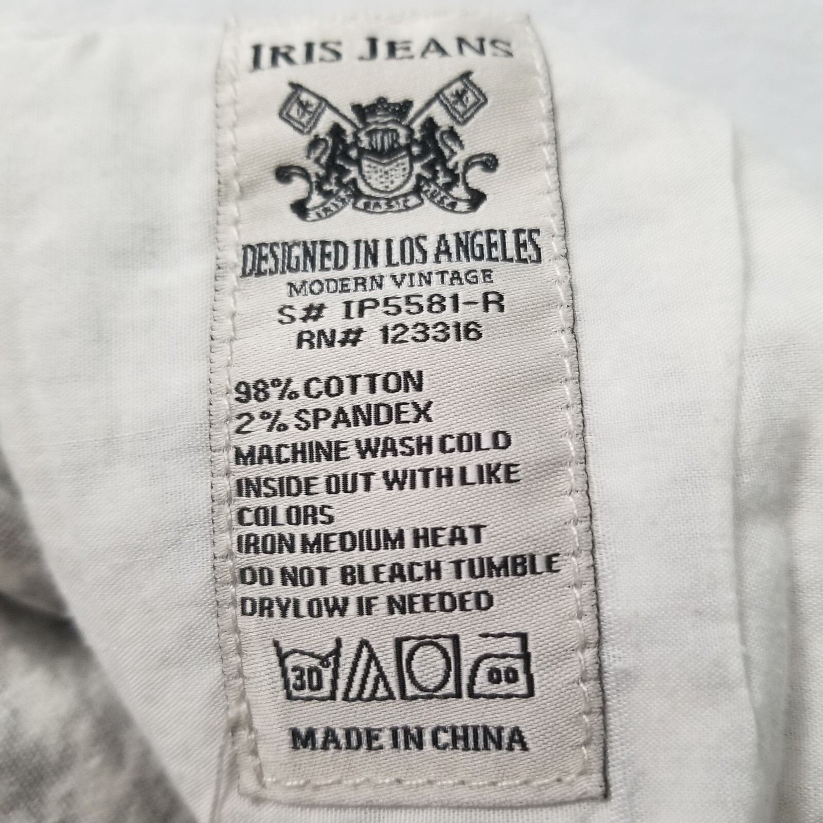 Iris Jeans Black and White Checkered Print Size 9 Pants Fast Shipping