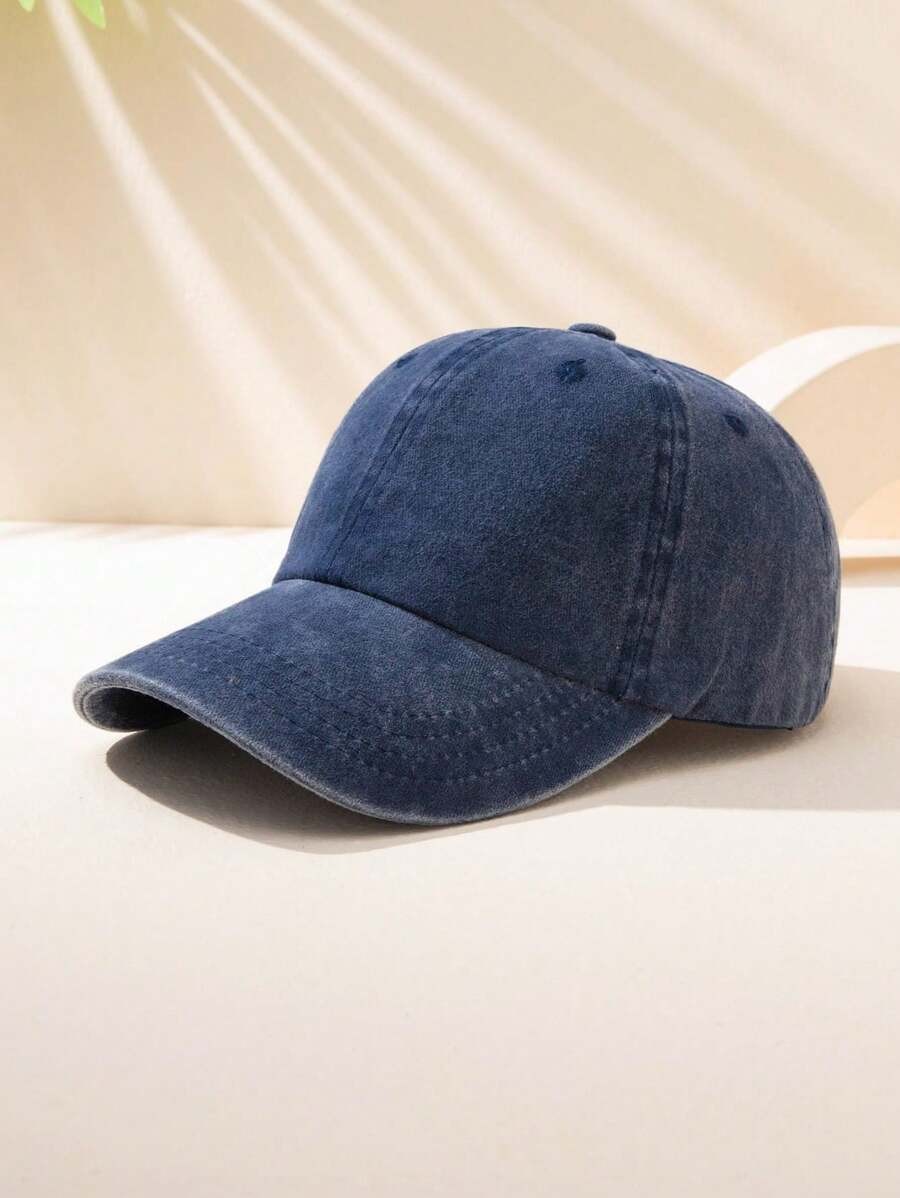 Distressed Baseball Cap Ponytail Unstructured Dad Hat Washed Y2K Anti-UV