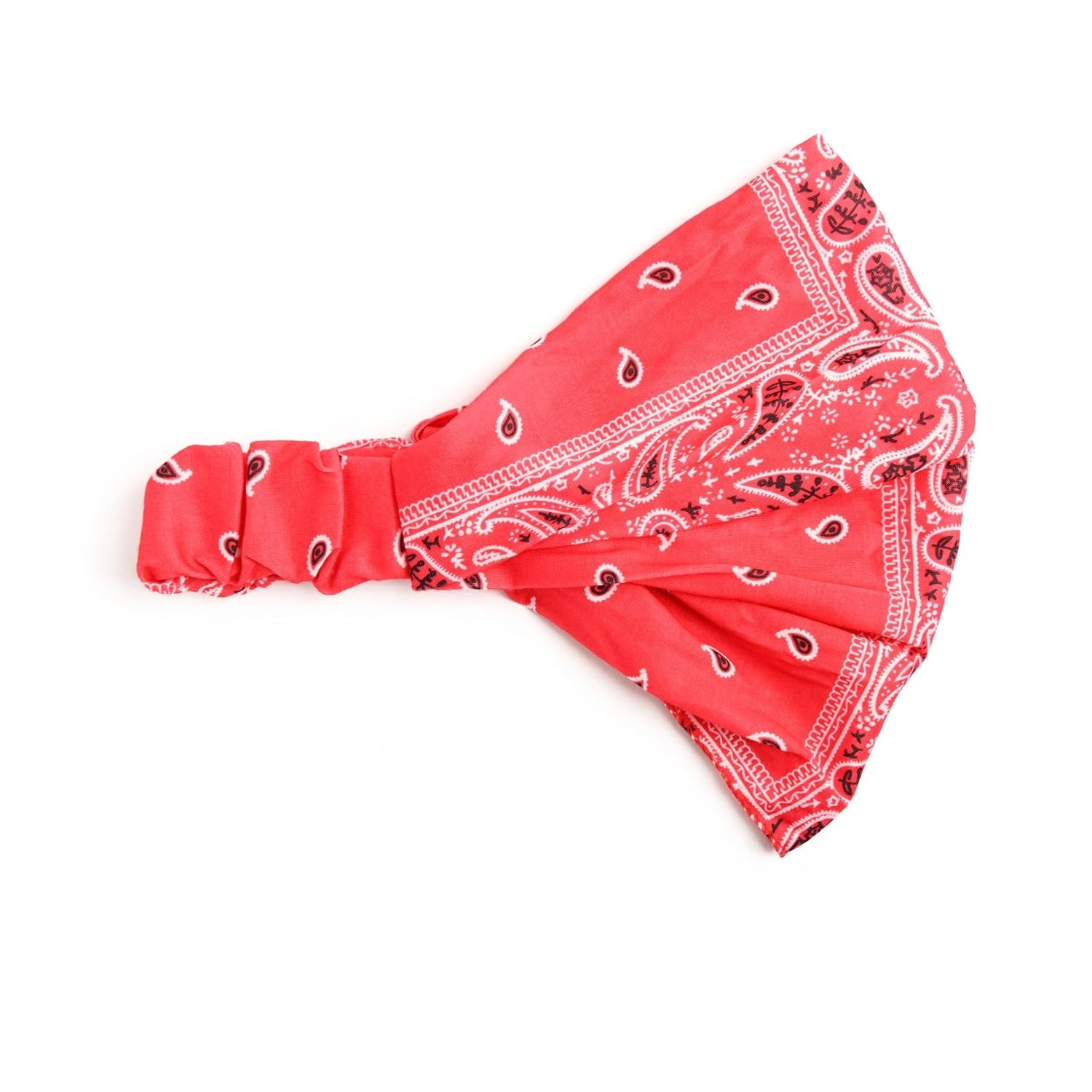 Motique Accessories Wide and Stretchy Cotton Bandana Headwrap, Multiple Colors