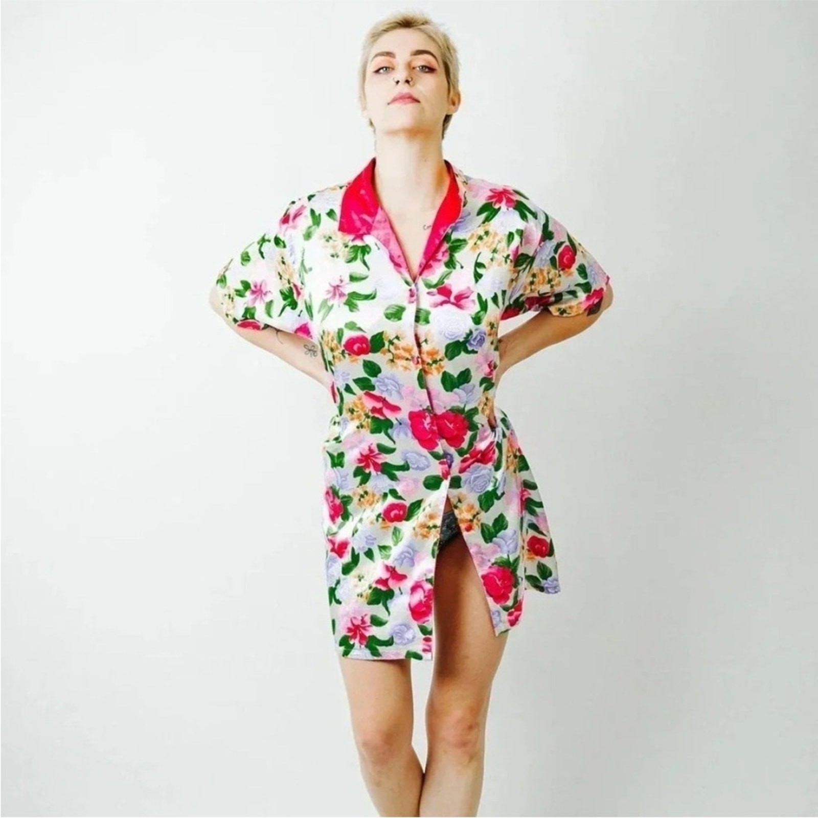 Vintage A’Milan Floral Women’s Sleepwear Robe