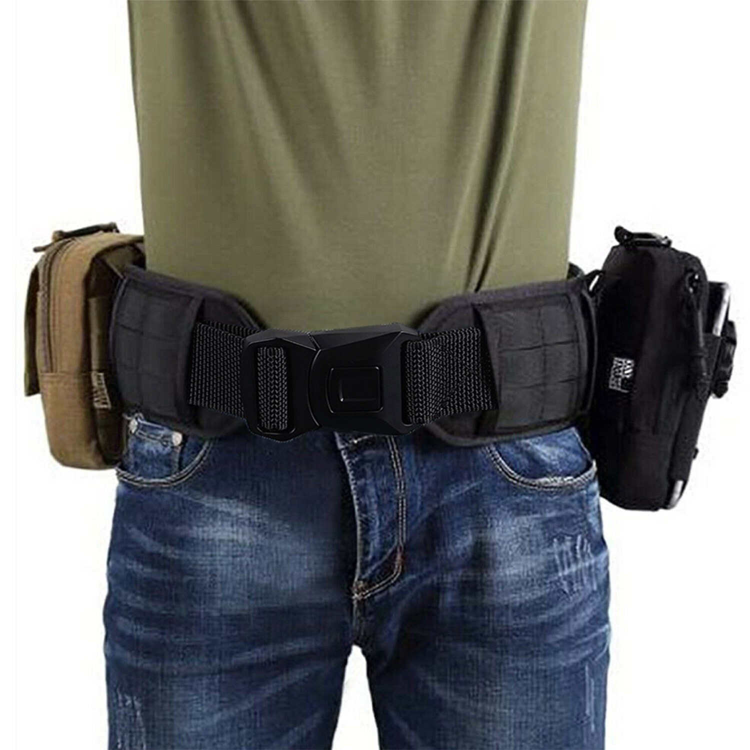Black Military Belt for MEN Tactical Strap Waistband Belts Quick Release Buckle