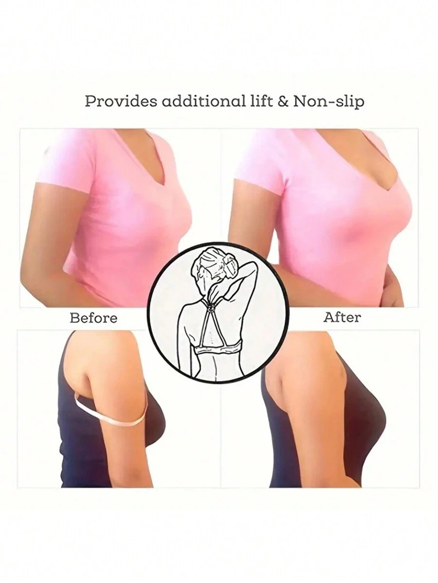 4/12PCS Invisible Bra Strap Clips Non-Slip Shoulder Buckle Multi-Style Bra Strap