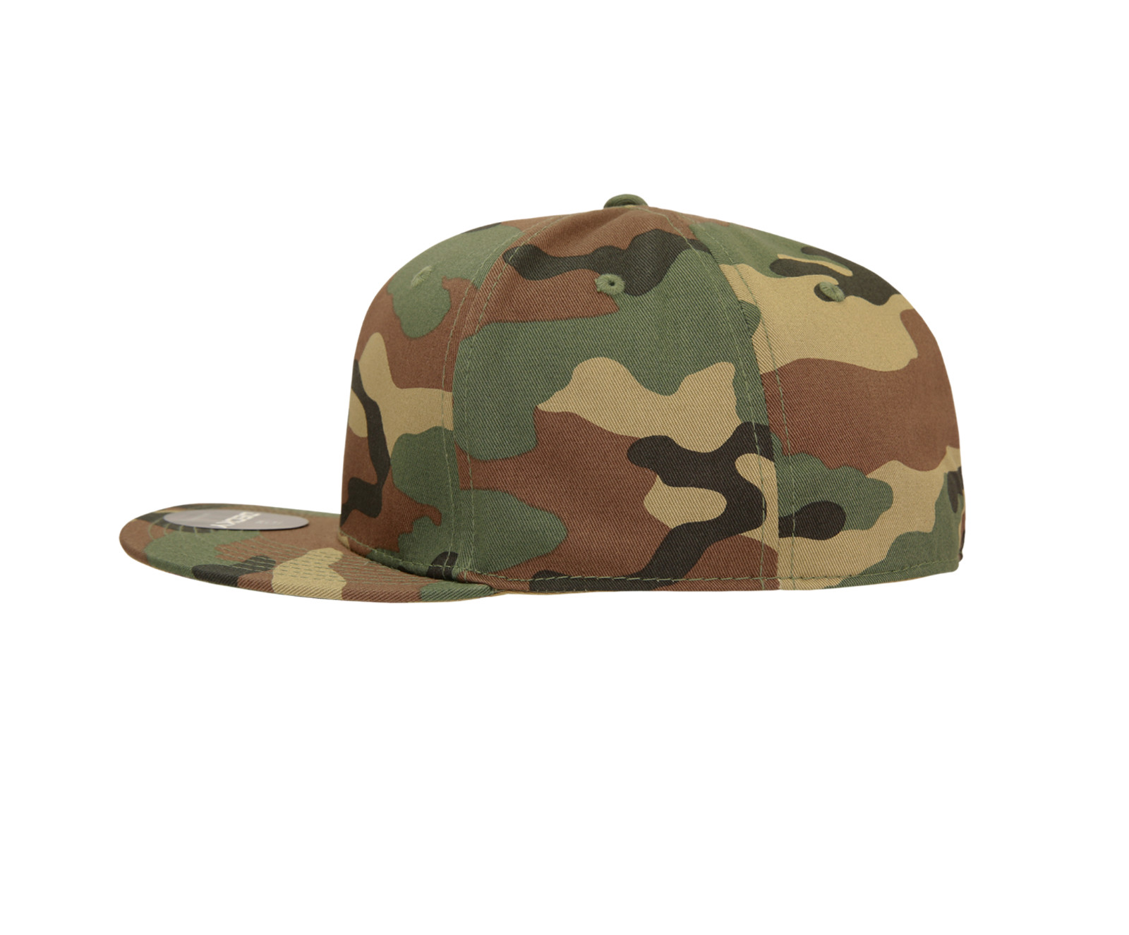Woodland Forest Camo Fitted Flat Bill Camouflage Baseball Ball Cap Hat – 9 SIZES