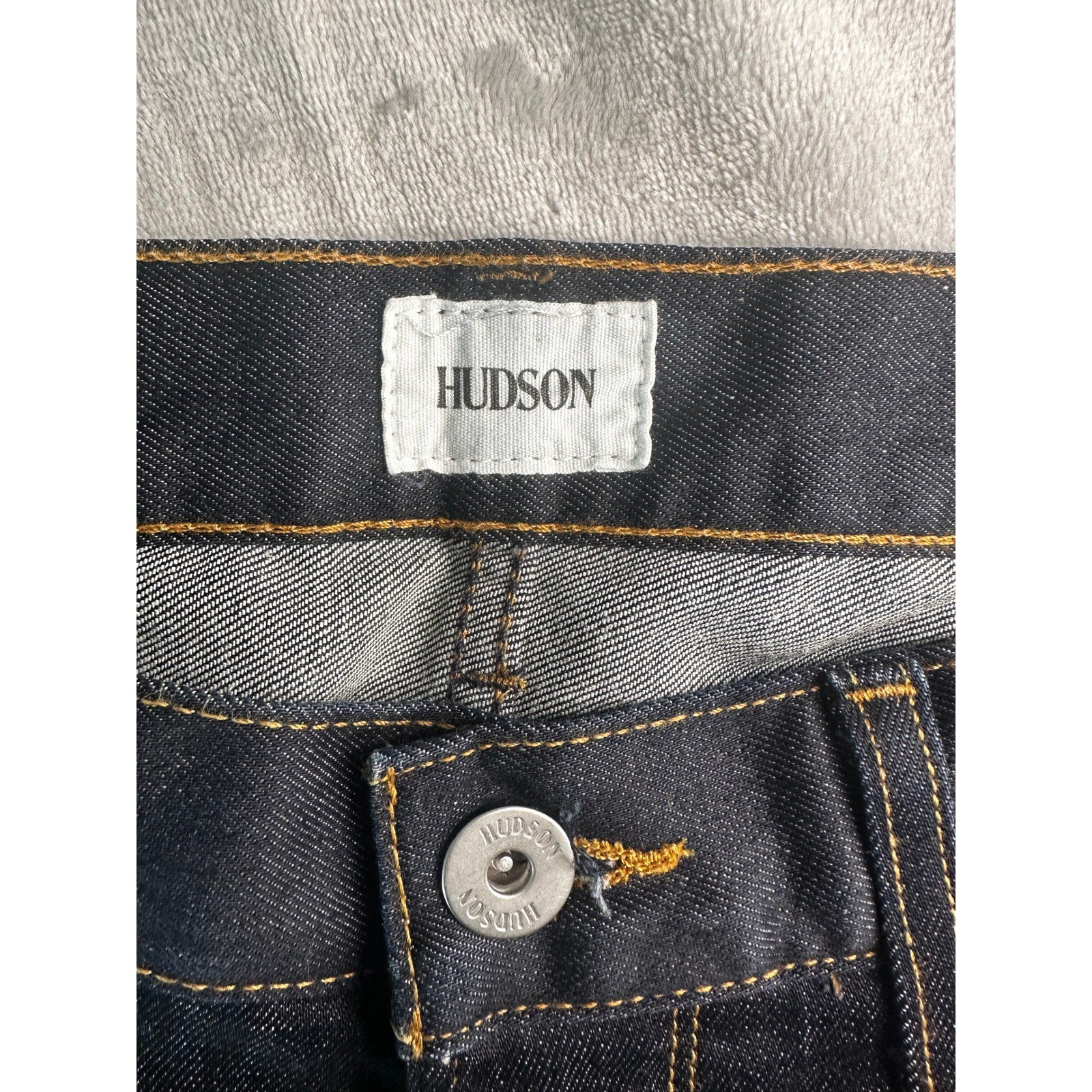 Hudson Byron Straight Jeans Mens 32×33 Indigo Dark Wash Denim M255DBG