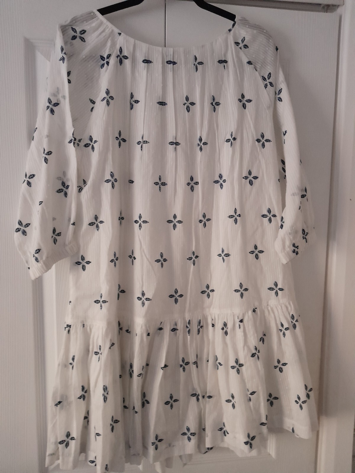 Next Embroidered 100% COTTON Short Dress Size 12. New With Tags