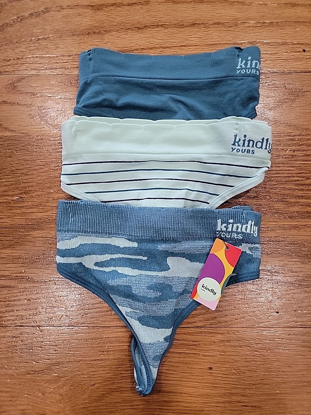 Kindly Yours Womens Sustainable Seamless Thong Panties 3Pk XS S M L XL 2XL 3XL