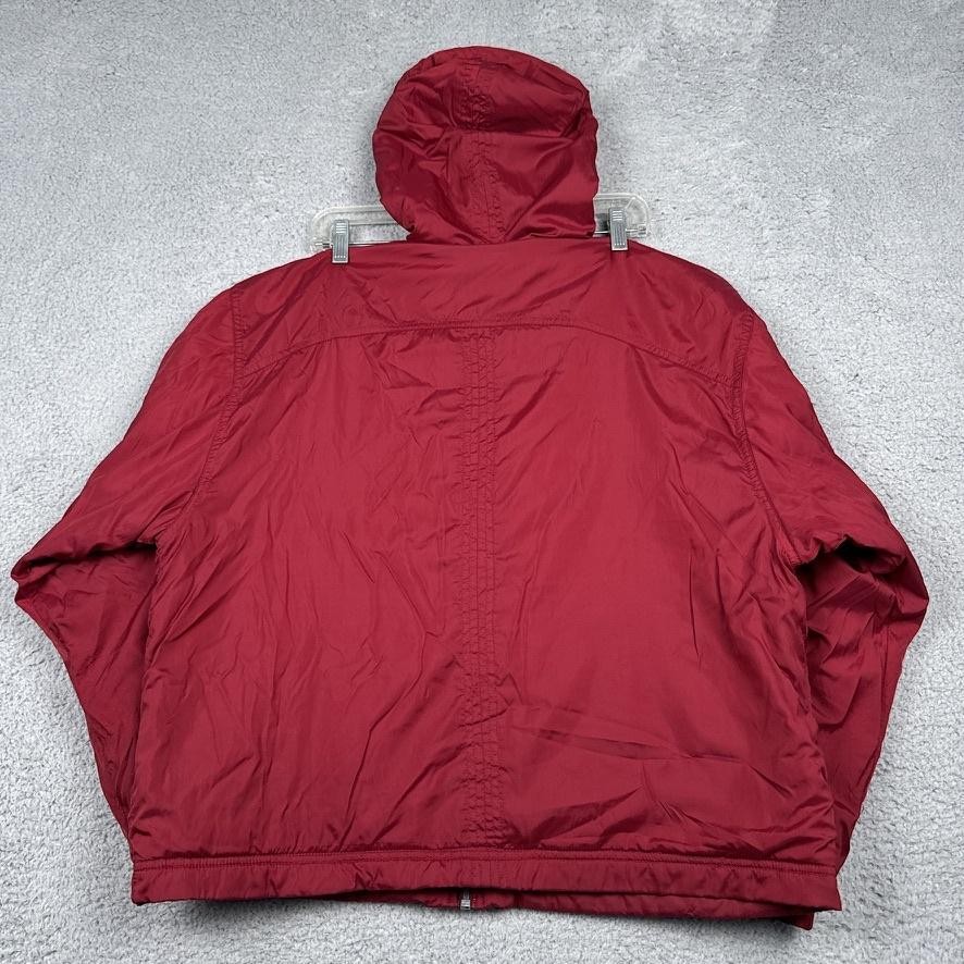 Vintage Nike Jacket Mens Medium Red Hooded Insulated Windbreaker N Logo 90s