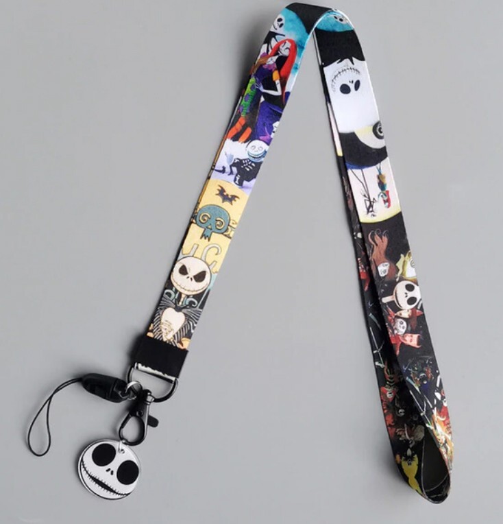 The Nightmare Before Christmas Jack Skellington Sally Lanyard ID Badge Holder