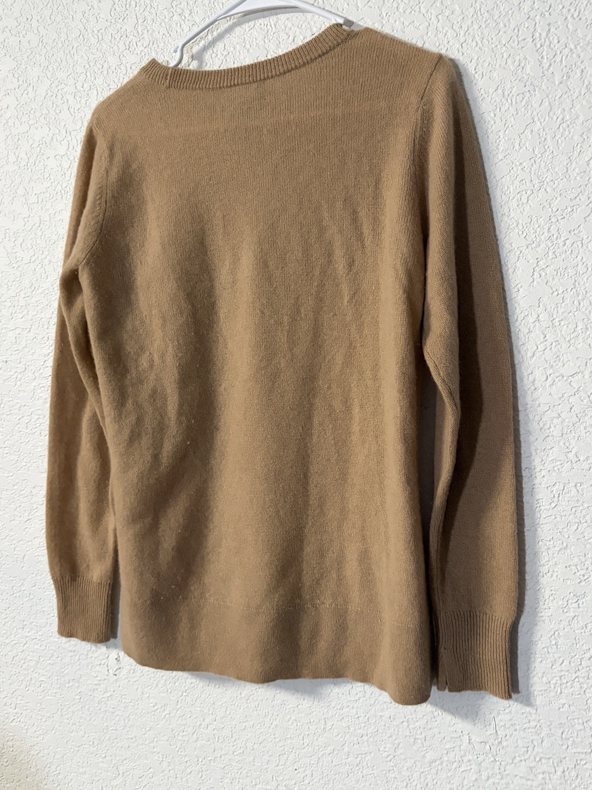 Halogen Women’s Cashmere Camel Color Long Sleeve Crew Neck Sweater Size S