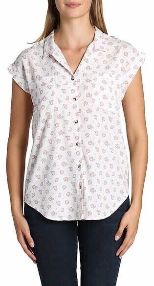 Jachs Girlfriend Ladies Short Sleeve Loose Fit Blouse Pick Your Size & Color NWT
