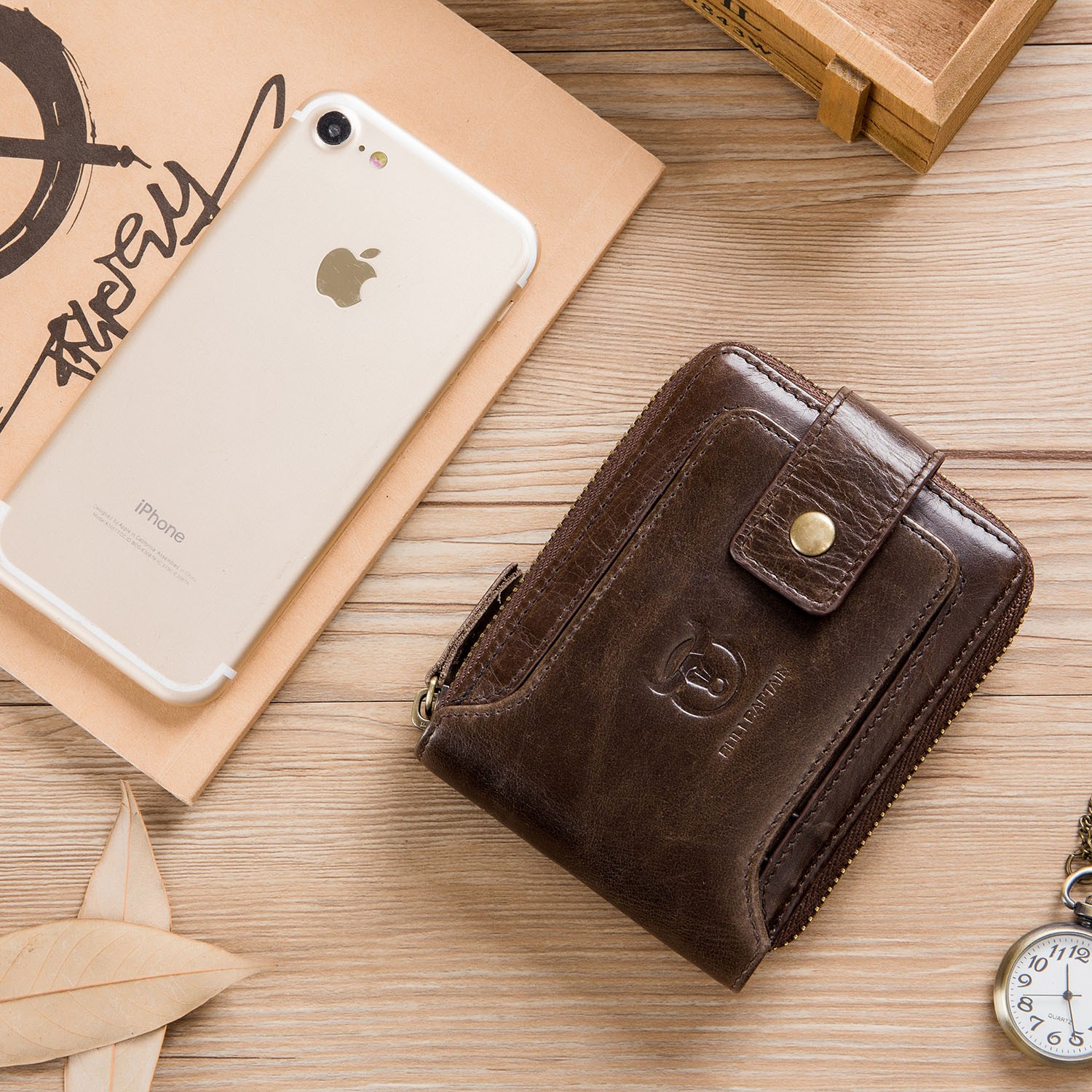 Men Wallets Genuine Leather Exceptional Slim Purse ID Card Holder Coin Pocket US