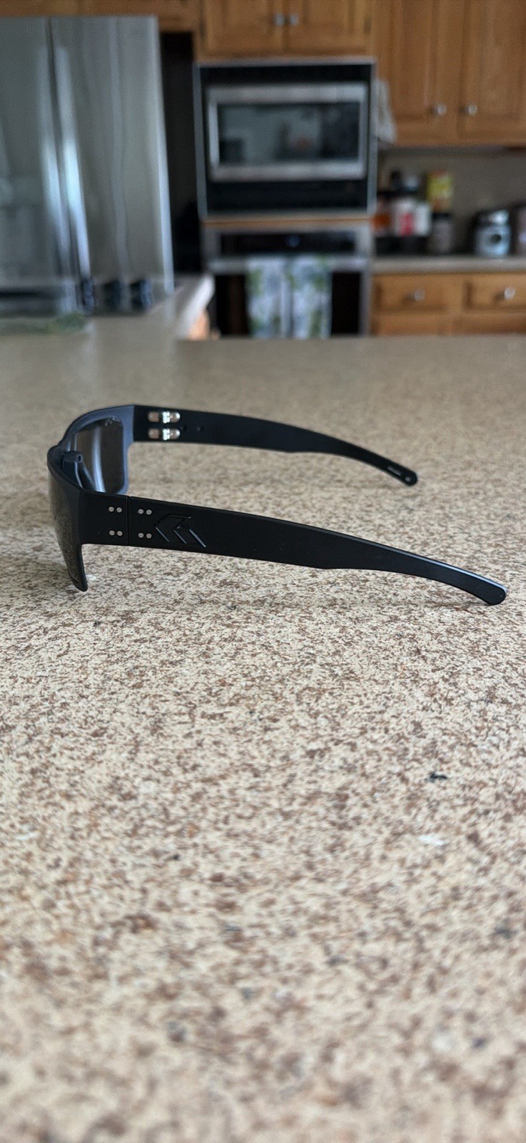Men’s Gatorz Sunglasses with Black Aluminum Frame and polarized lenses.