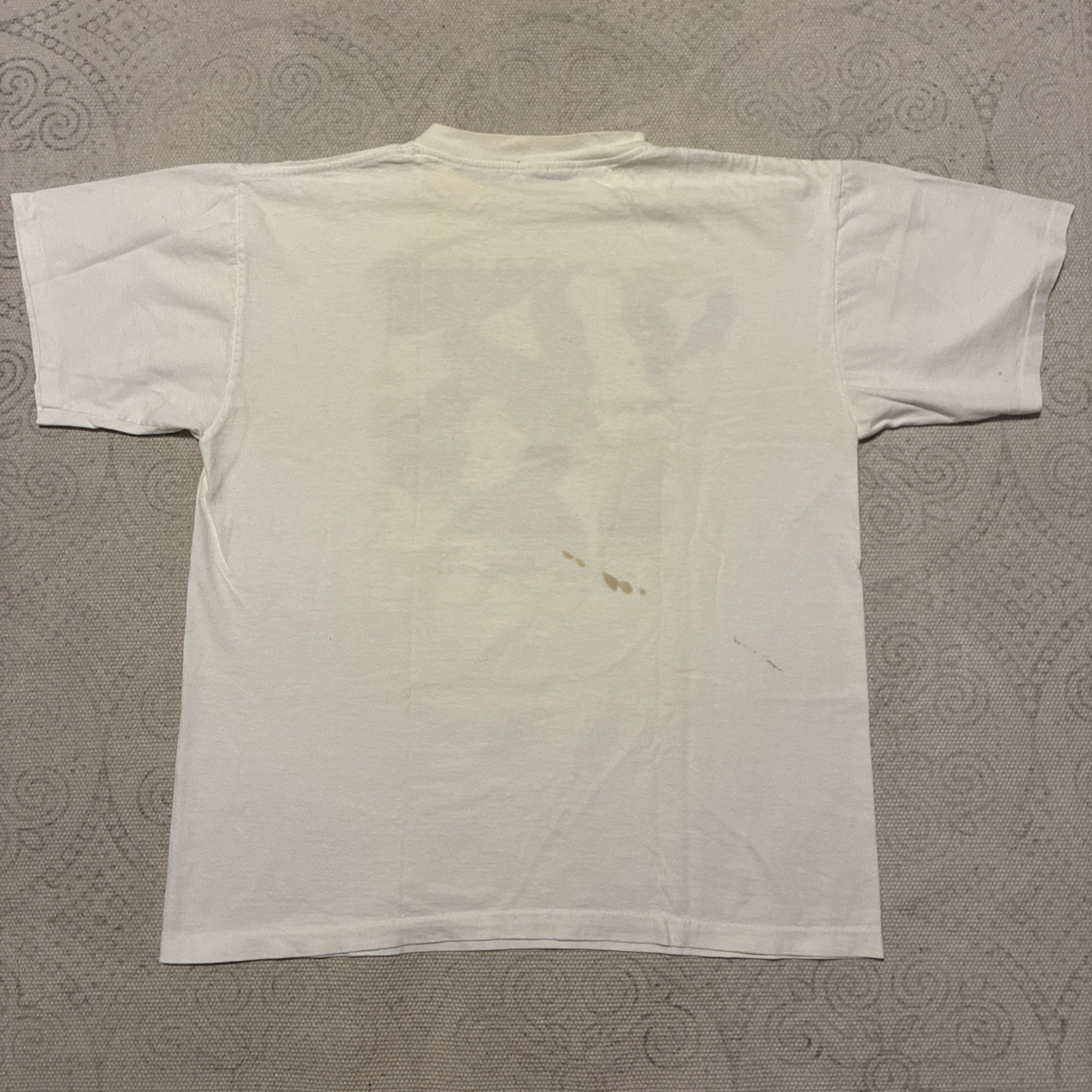 Vintage 90s Cow Art Shirt L Moo White Shepherd
