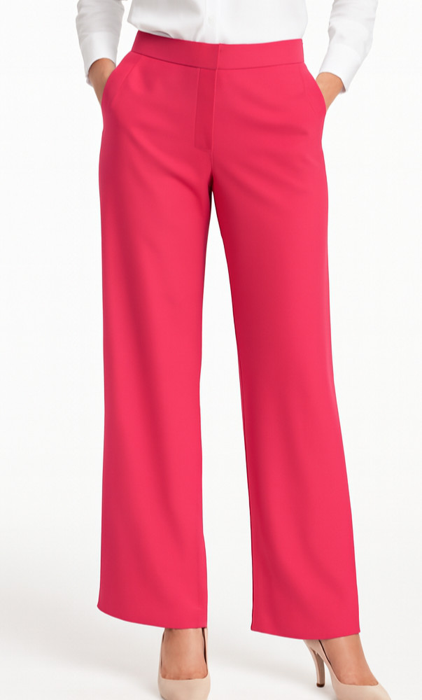 Rachel Roy Bold Pink Career Dress Pants Straight Leg High Rise Sz 10 NWT $298