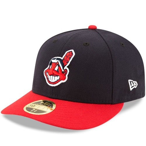 New Era Cleveland Indians Fitted Hat MLB Authentic Home 2 Tone Low Profile Cap