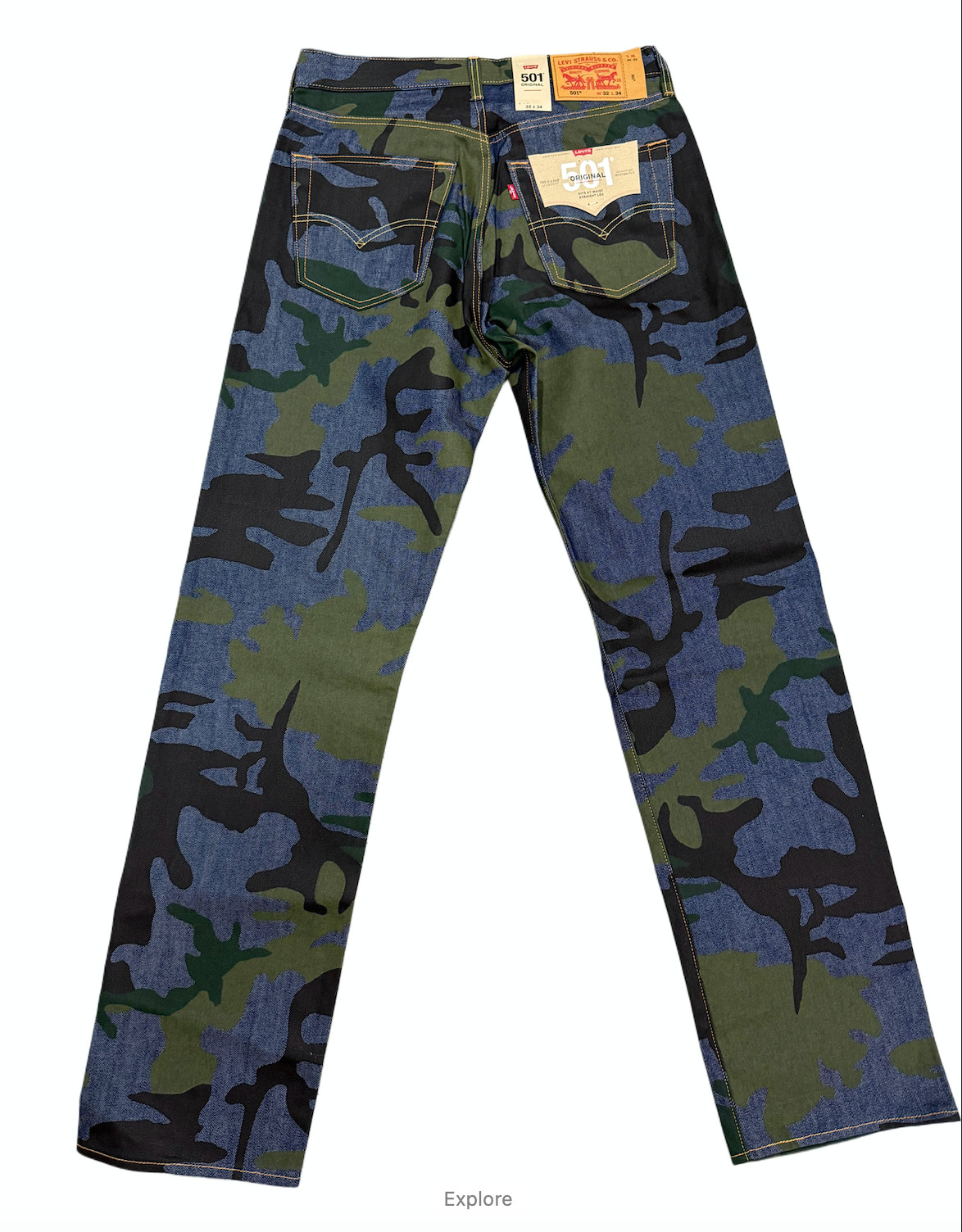 Levi’s Men’s 501 Original Shrink to Fit Camo Men’s Jeans 005012884