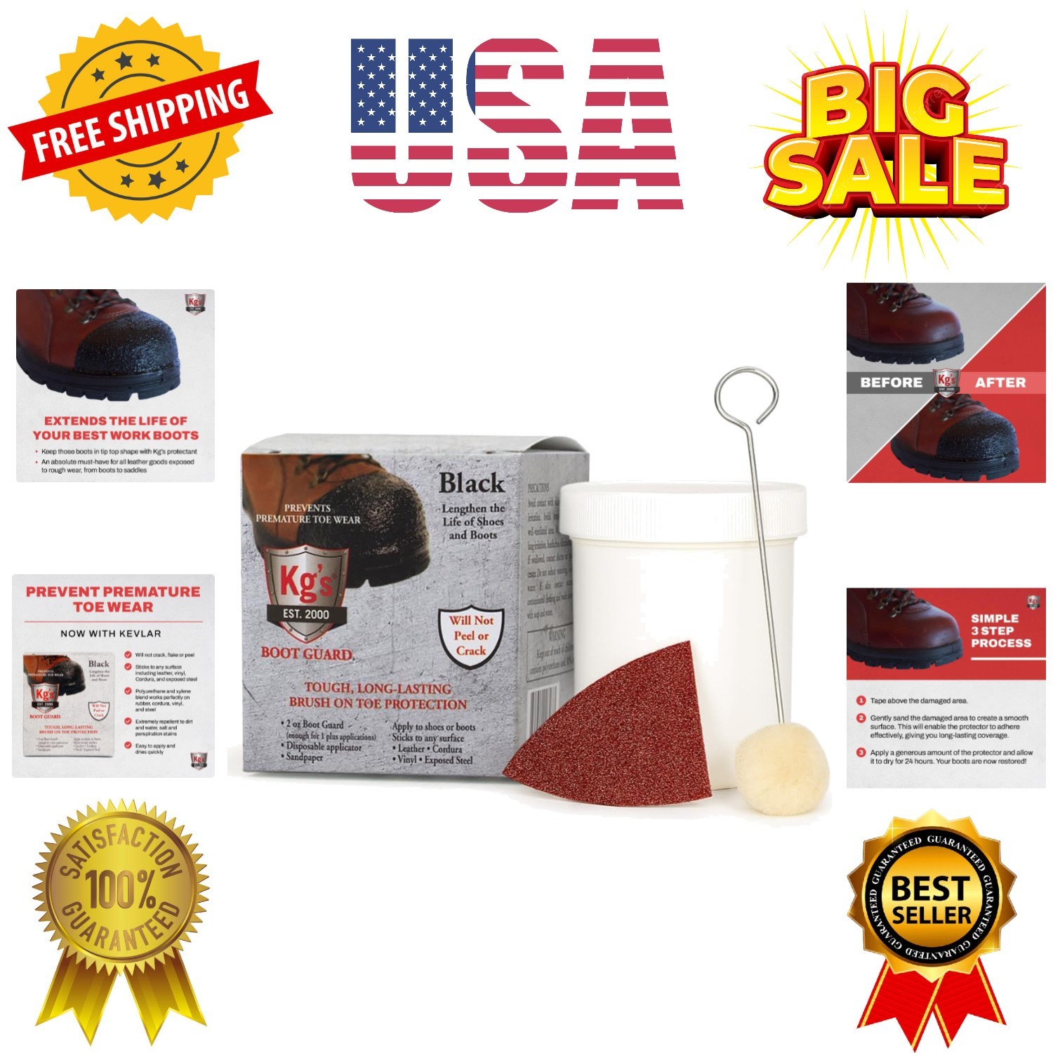 Boot Guard Brush On Toe Protection – Brush On Liquid for Tough, Long-Lasting …