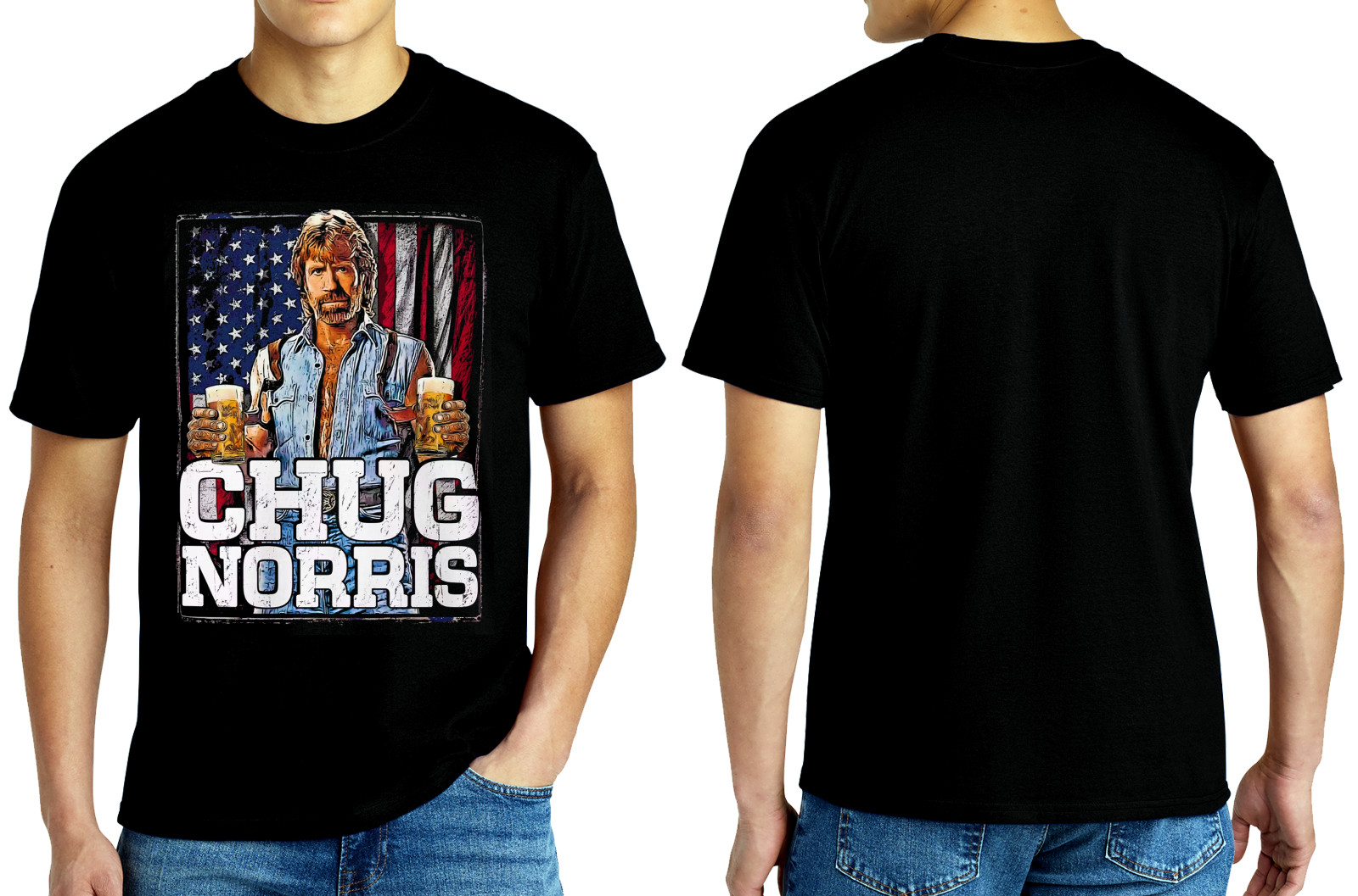 Chuck Norris Chug Parody – Gildan 6.1 oz. Heavyweight S M L XL 2XL 3XL 4XL 5XL