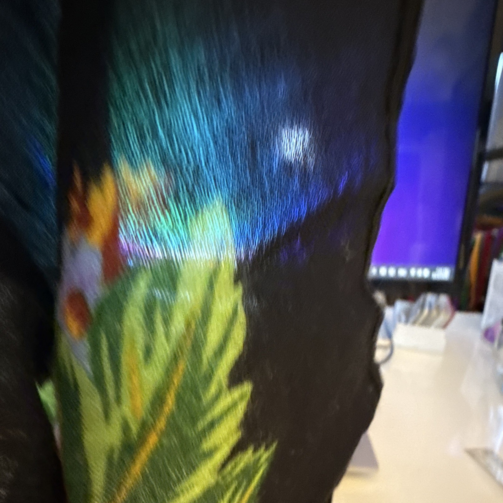 Black Floral Rose Print Square Scarf Wrap with Fringe – Women’s