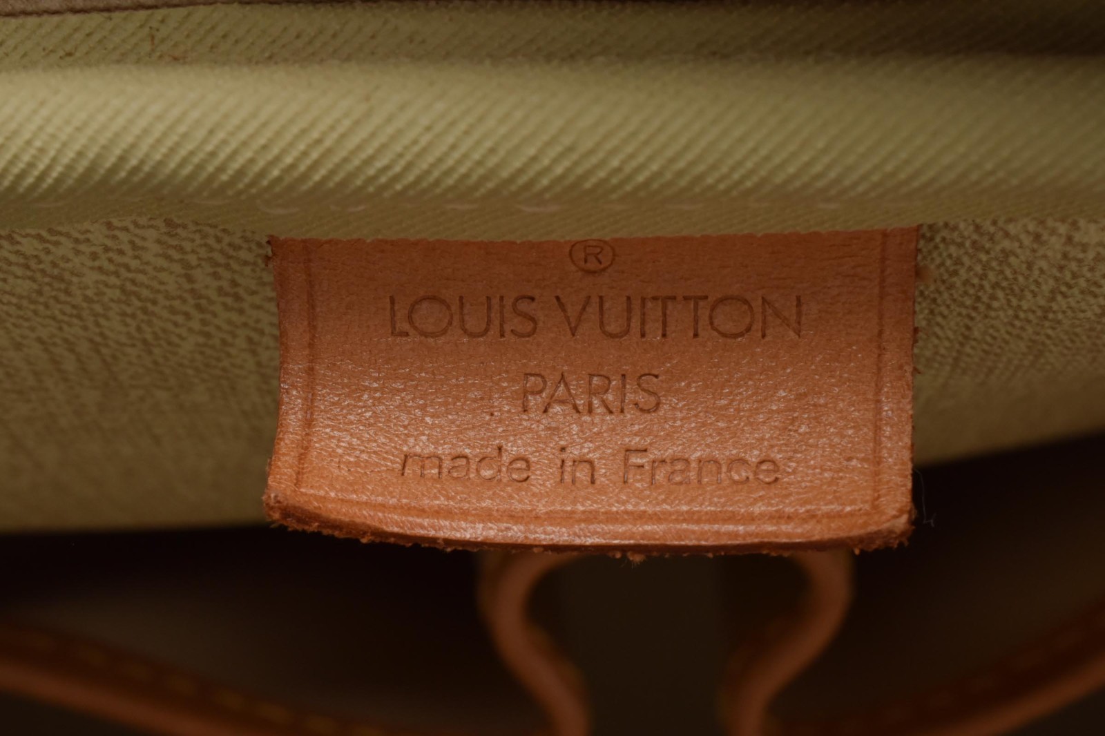 LOUIS VUITTON LV Logo Deauville Hand Bag Tote Bag Monogram Leather Brown M47270