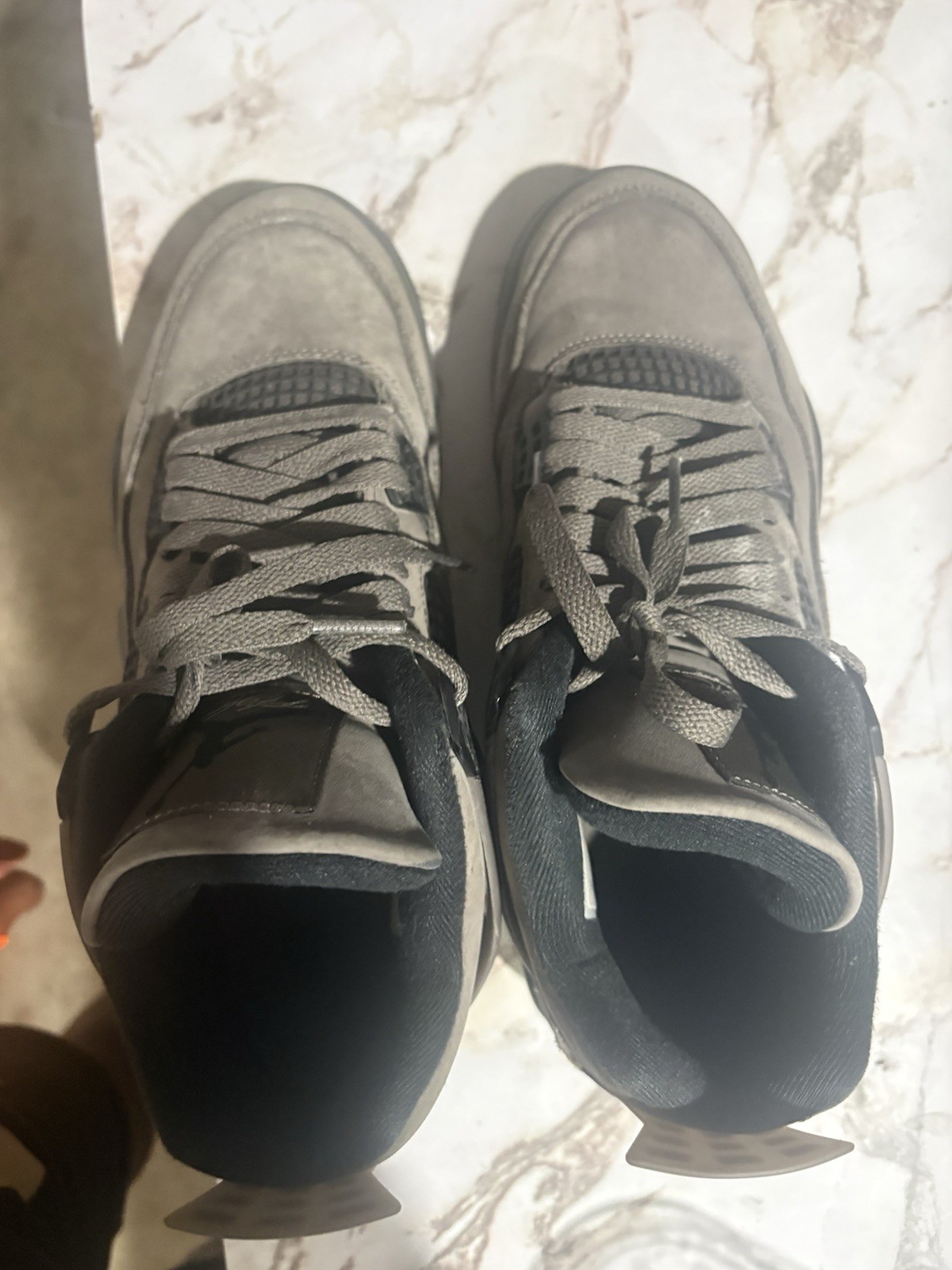 Nike Air Jordan 4 Men’s Mid Top Lace-Up Sneakers Gray/Black New w/ Box