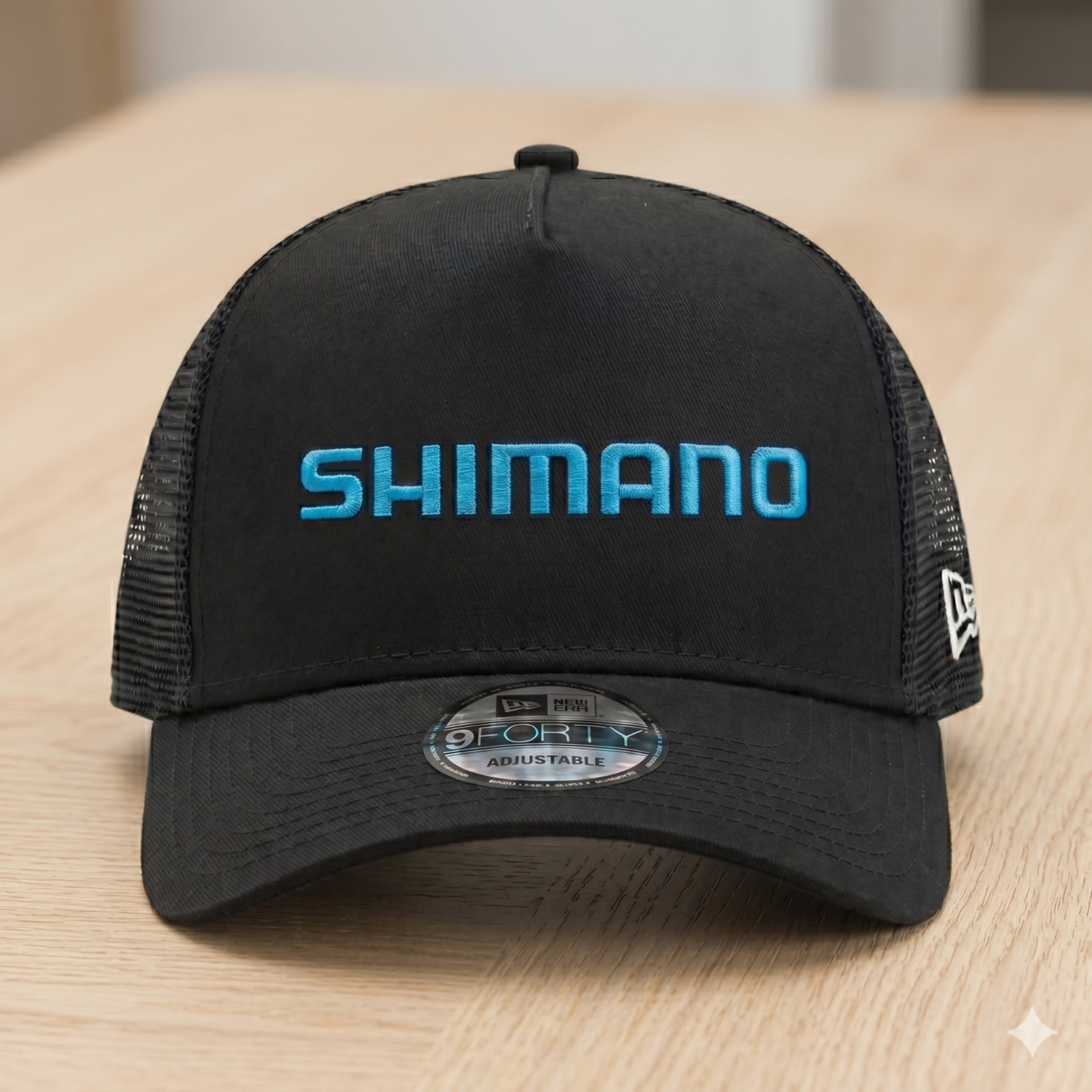 Premium Shimano Logo Embroidered Hat – Black Mesh Twill Direct Embroidery Cap