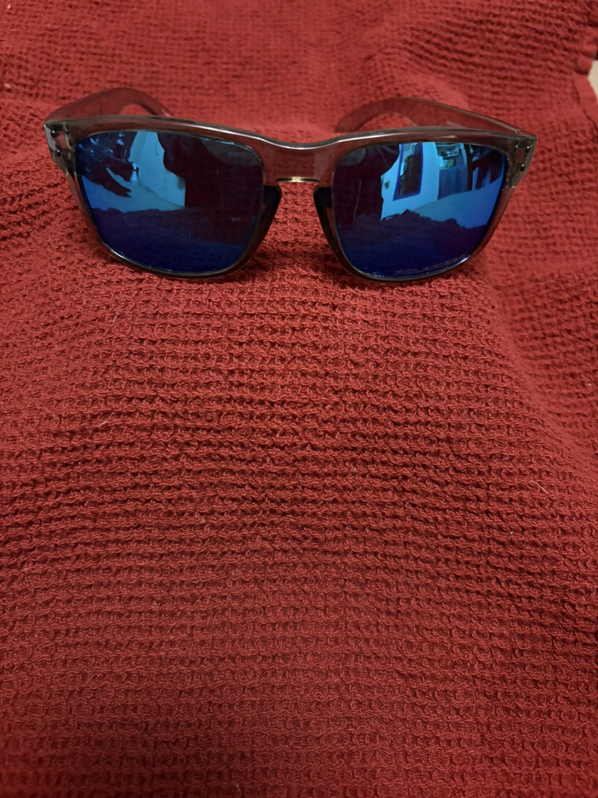 Oakley Holbrook Style Sunglasses Smoke Transparent Blue Lens UV400