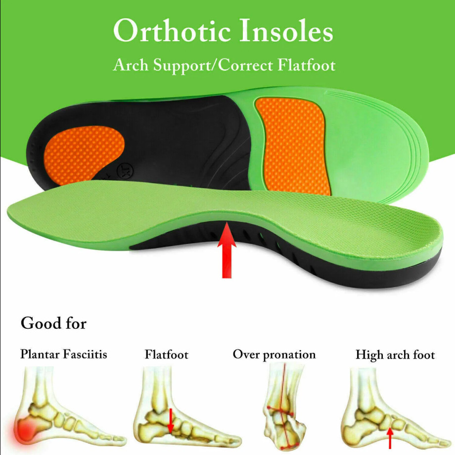 Orthotic Shoe Insoles High Arch Support Inserts for Flat Feet Plantar Fasciitis