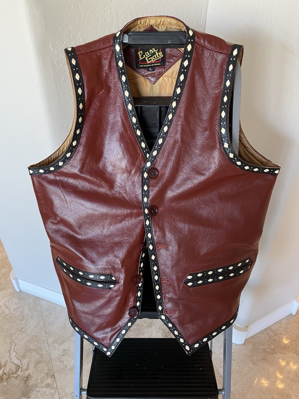 The Warriors movie Genuine Leather Vest Mezco Furies Patch Set Halloween Costume