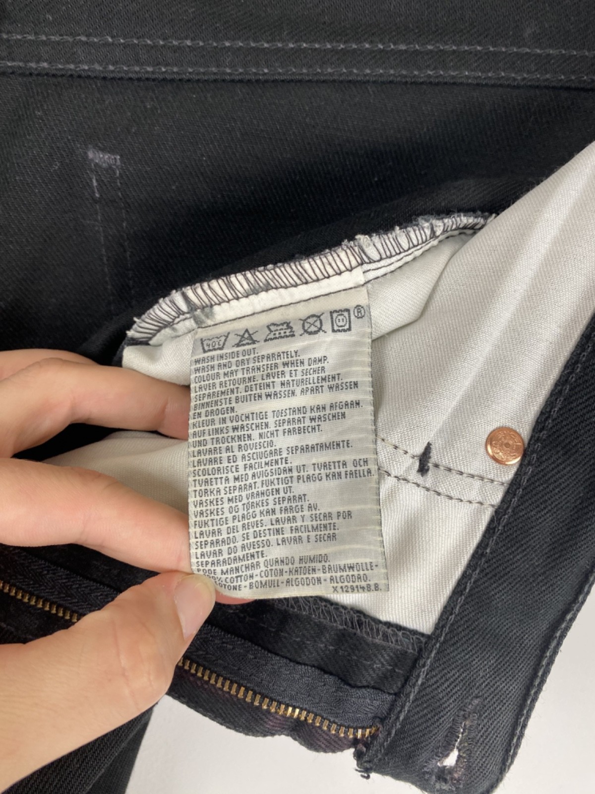 Levi’s 615 Orange Tab Black Jeans W36 L36 Made in USA Vintage Y2K