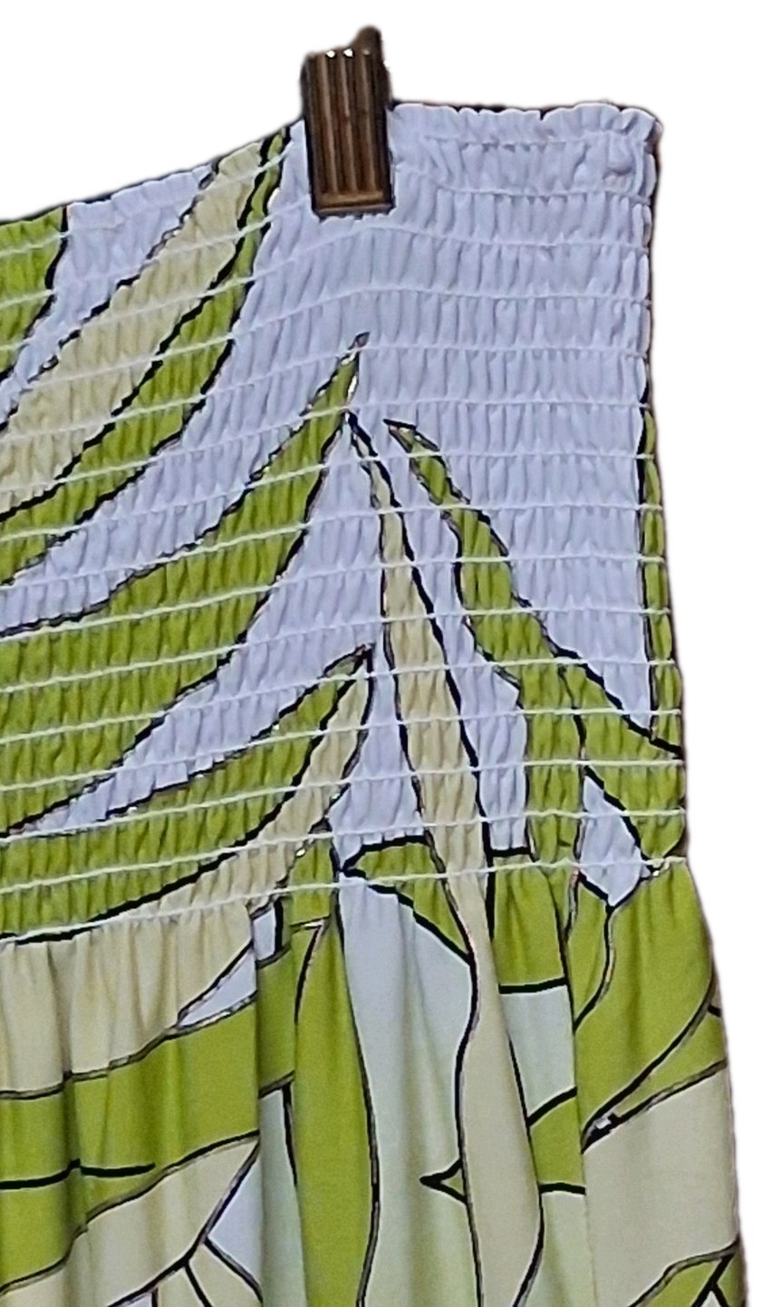 VINTAGE Y2K CACHE SILKY BEADED TROPICAL HALYER MAXI DRESS SIZE SMALL