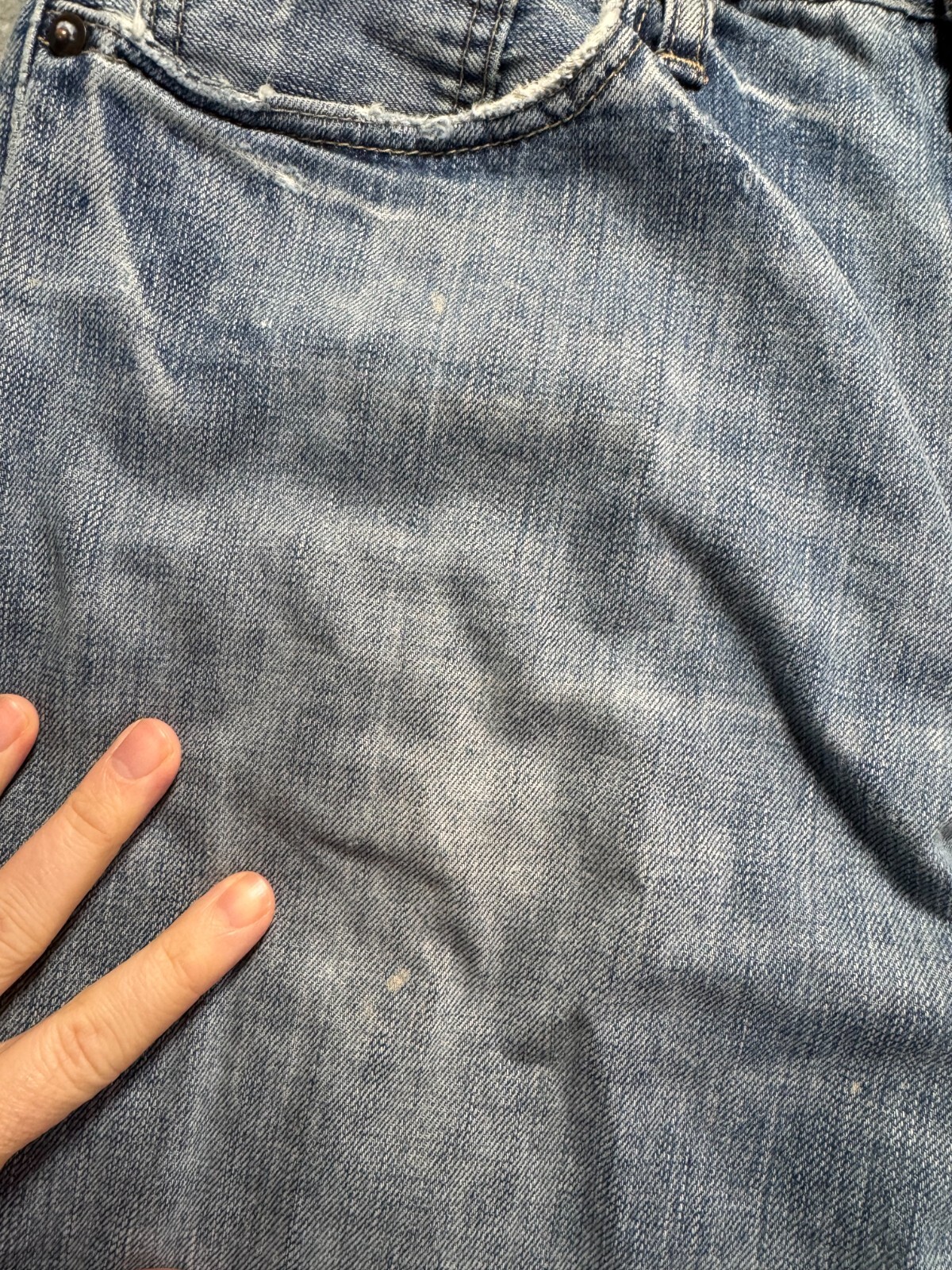 American Eagle Jeans Mens 32×29* Blue Bootcut Distressed Y2K Medium Wash Denim