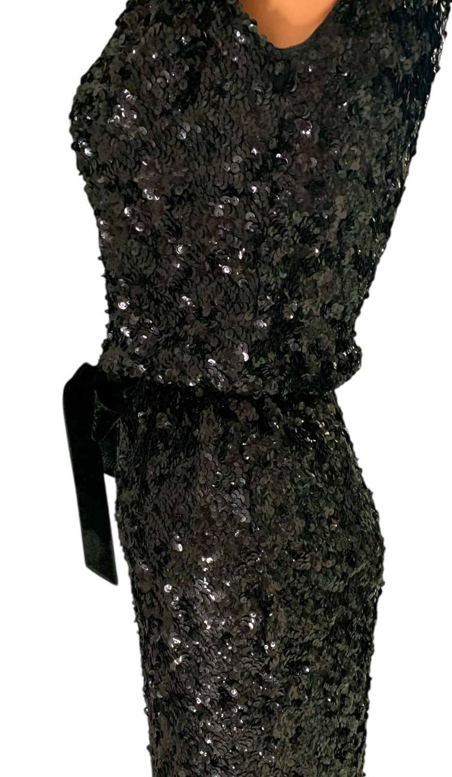 BRANELL Vintage 50s/60s Women’s Sleeveless Sequined Sheath Cocktail Dress – Sz S
