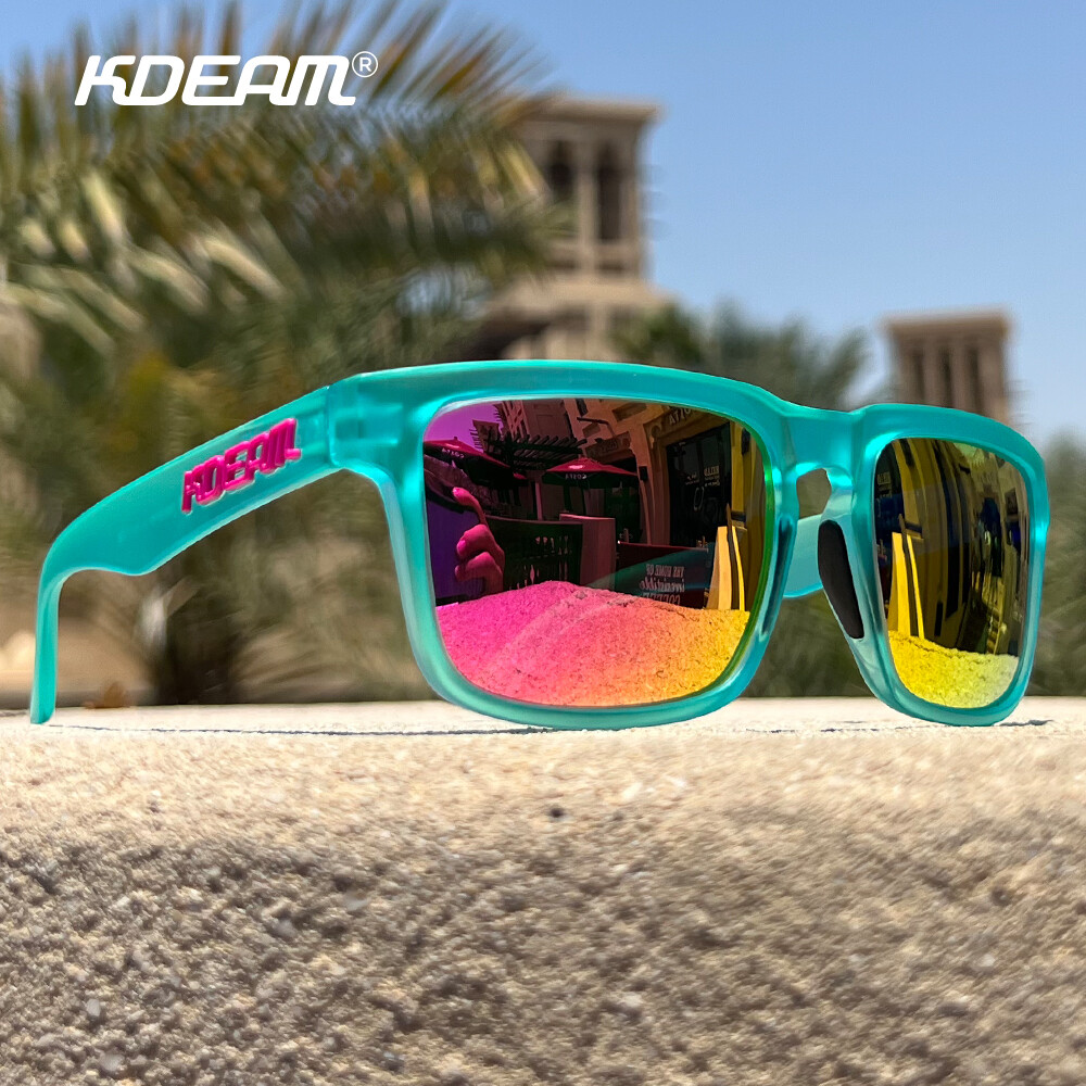 KDEAM Square Polarized Sunglasses Men’s Women Sports Driving UV400 Shade Glasses