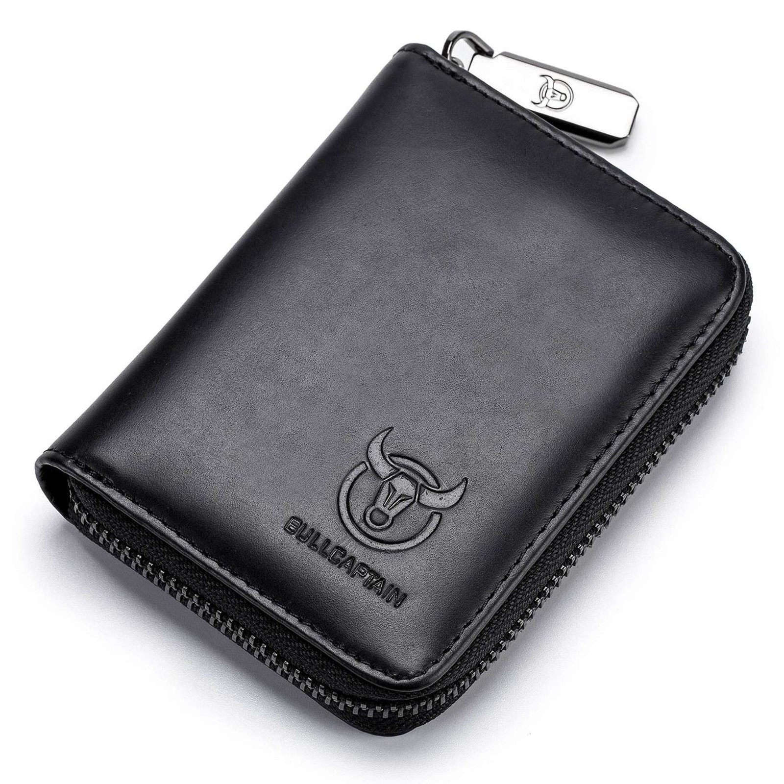 2X Leather Men Wallet Card Pack Zipper Card Case Holder Credit Card Bag6038