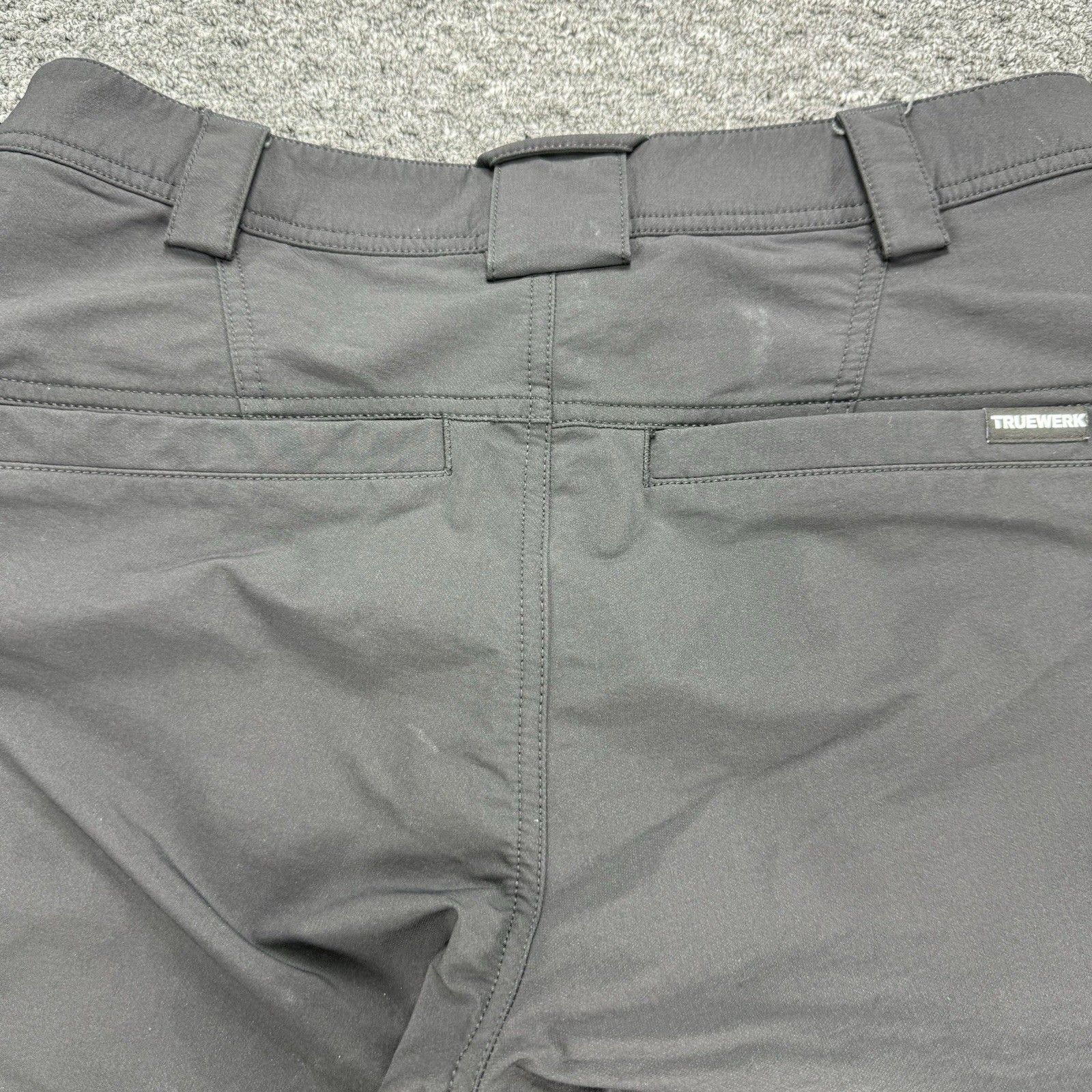 Truewerk T2 Werk Pant Mens 34×34 Black Cargo Utility Workwear EUC