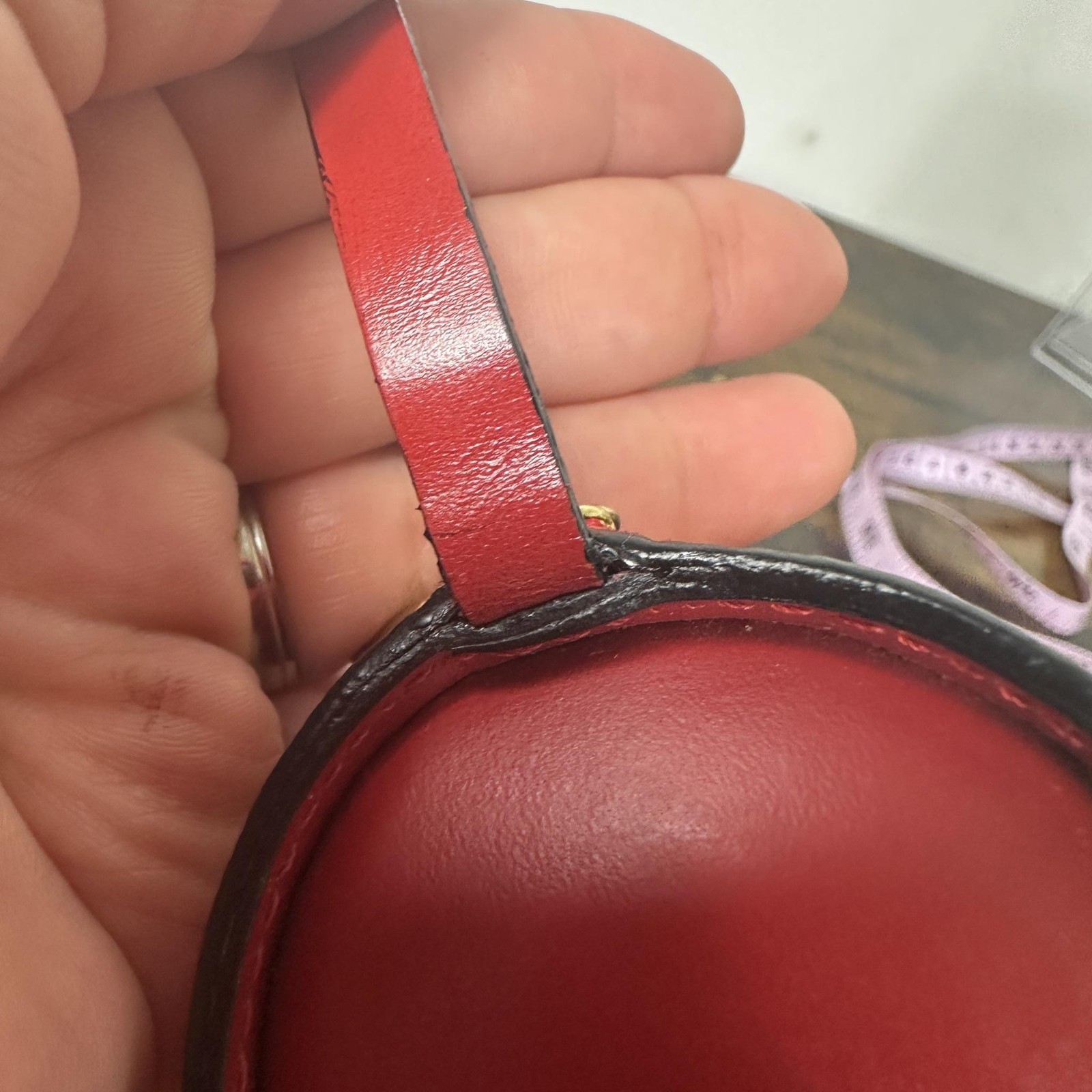Louis Vuitton Vintage Mini Papillon Shoulder Bag Womens Red Epi Leather France