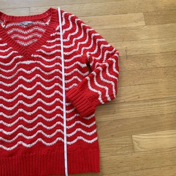 Gap Orange & White knit sweater, Women’s Small