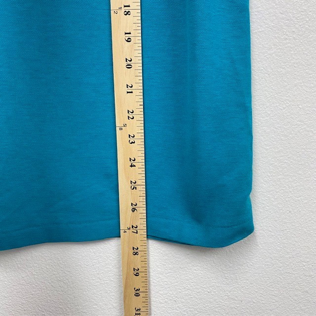 Vintage 90s Le Tigre Men’s L Blue/Green Cotton Blend Button Polo Tiger