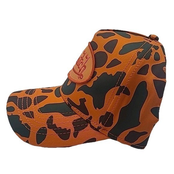 NWT Von Dutch Hat Orange Camo Trucker Embroidered Snapback Cap