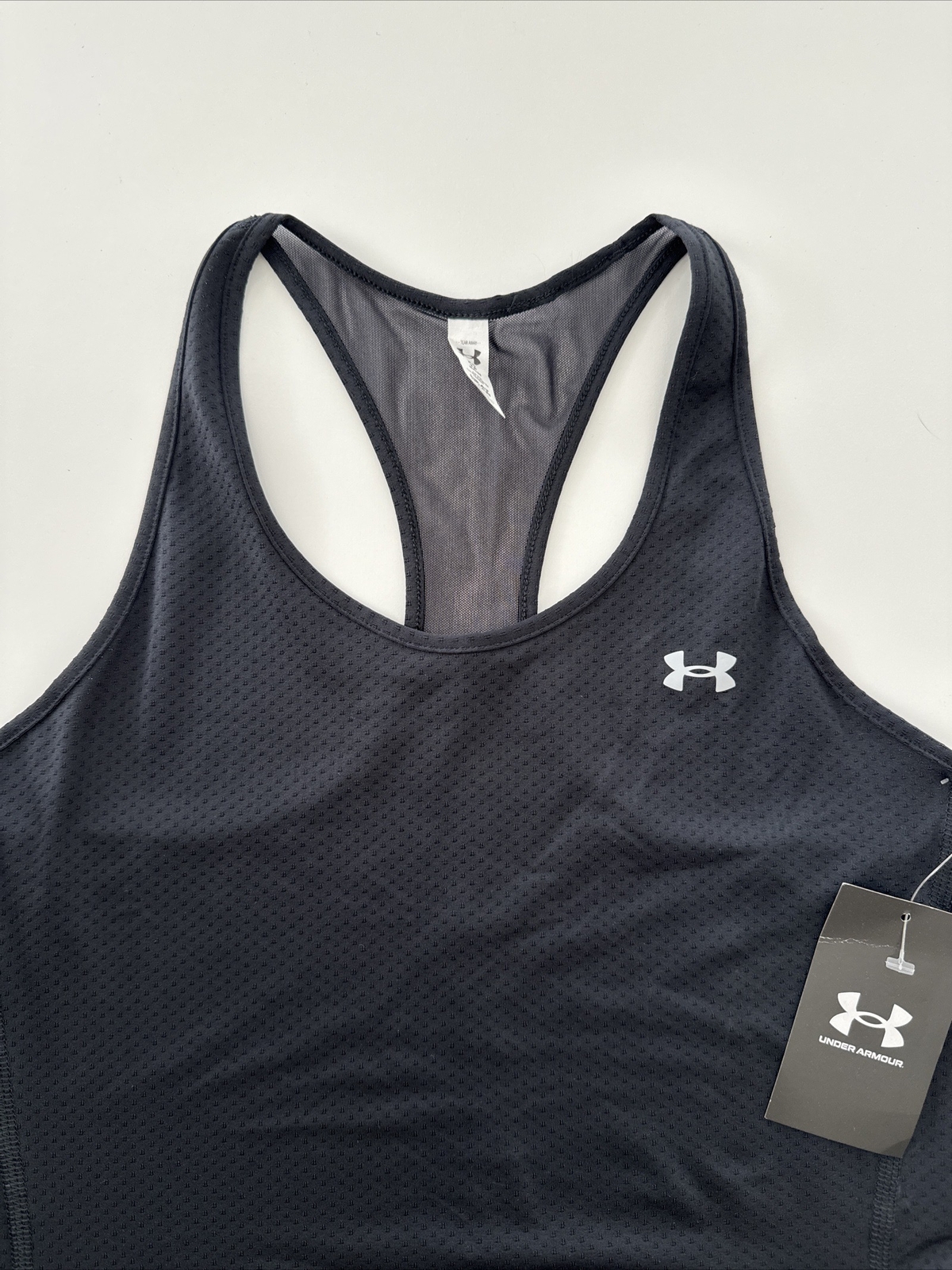 Women’s Under Armour HeatGear Racer Tank Top Size X-Small Black NEW