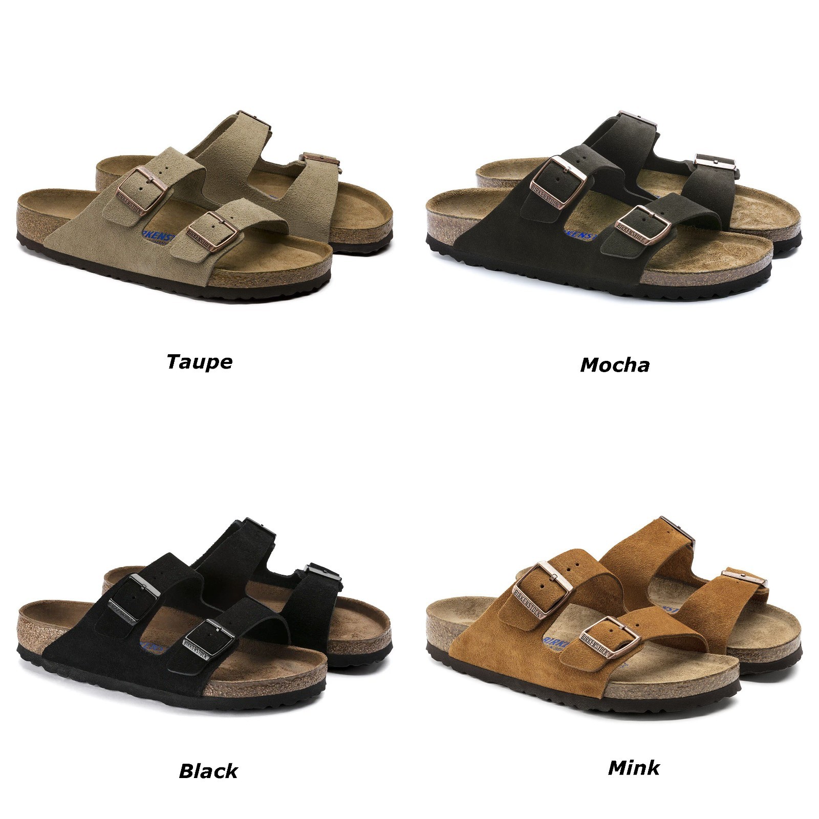 Birkenstock Arizona Soft Footbed Suede Leather Sandals Unisex Shoes Sizes 6–12