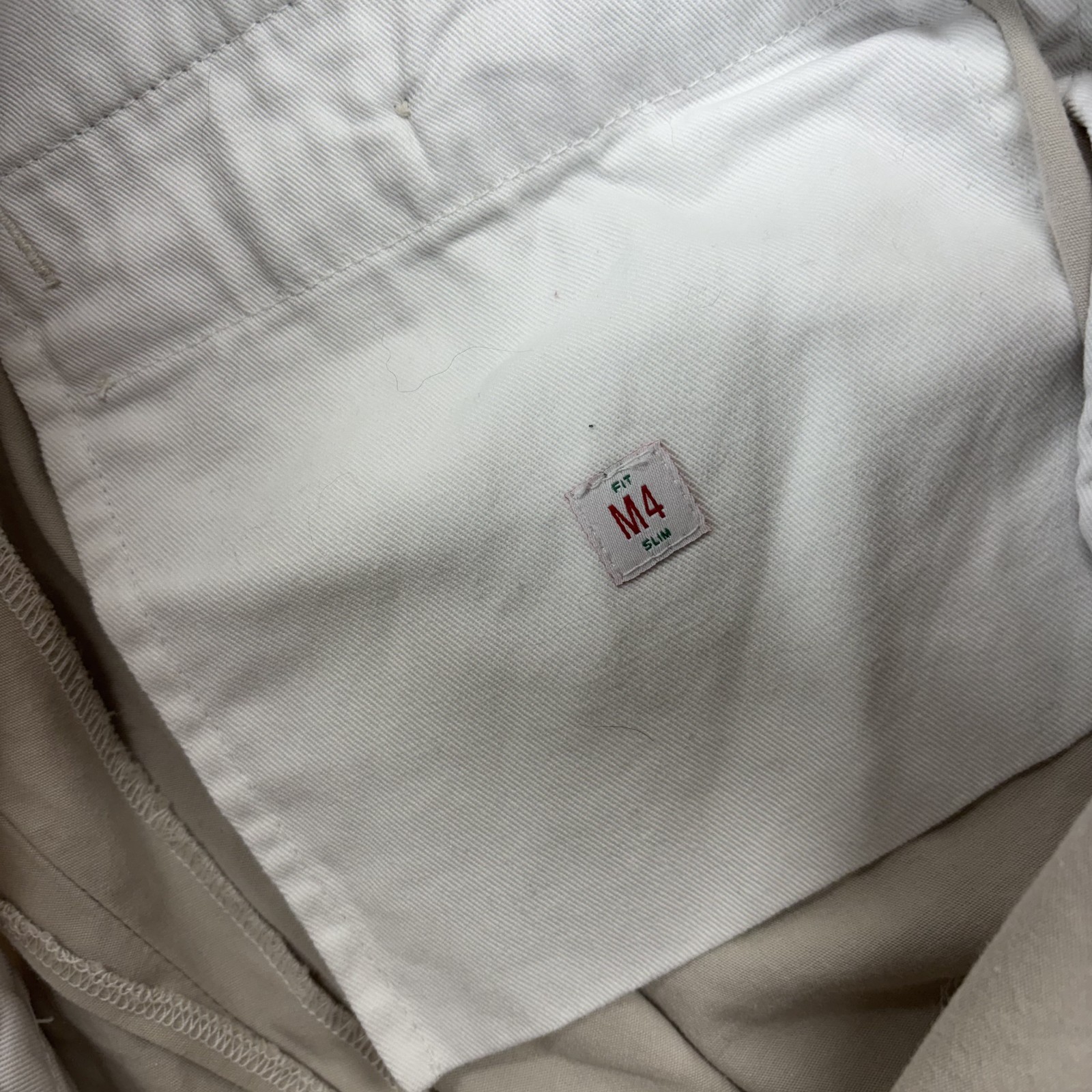 Jack Donnelly M4 Khaki Chino Pants Mens 35×29 Slim Tan Made in USA Preppy Flat