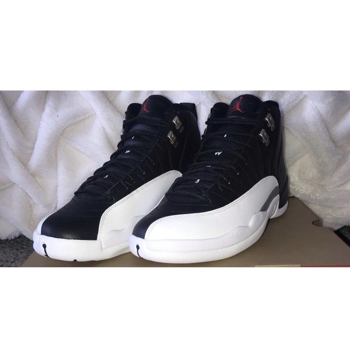 Size 8.5 – Nike Air Jordan 12 Retro Playoffs Playoff Black White 2022 CT8013-006