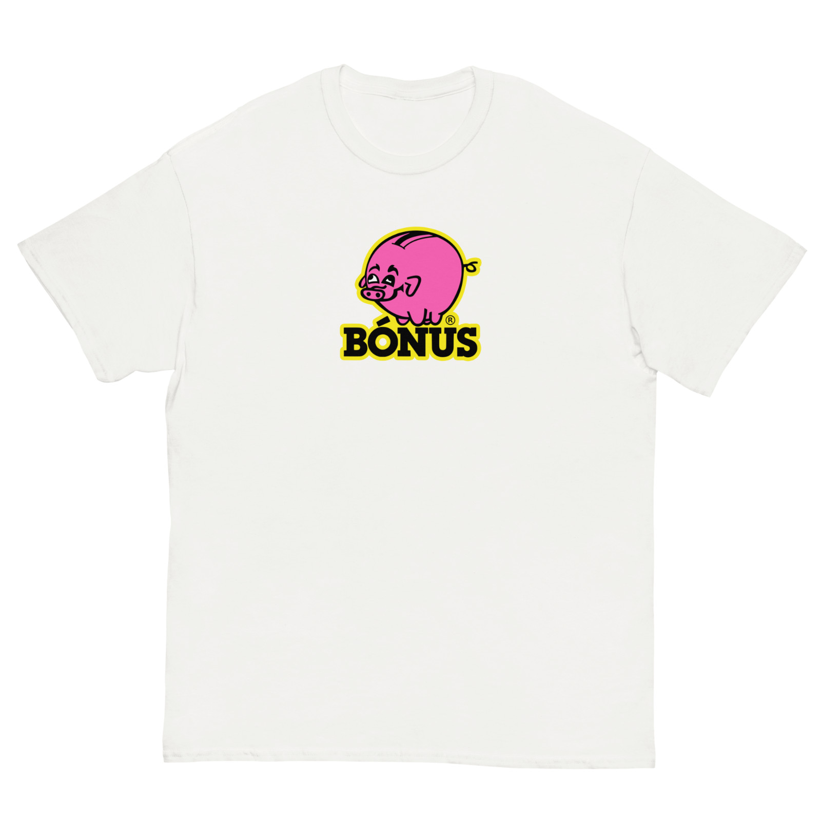 Bonus Iceland Supermarket Pink Piggy Bank Logo T-Shirt Bonus Iceland Tee