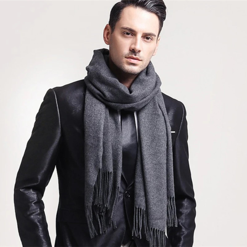 Wool Scarves Winter Soft Warm Cashmere Shawl Thickened Long Tassel Shawl Warm Sc