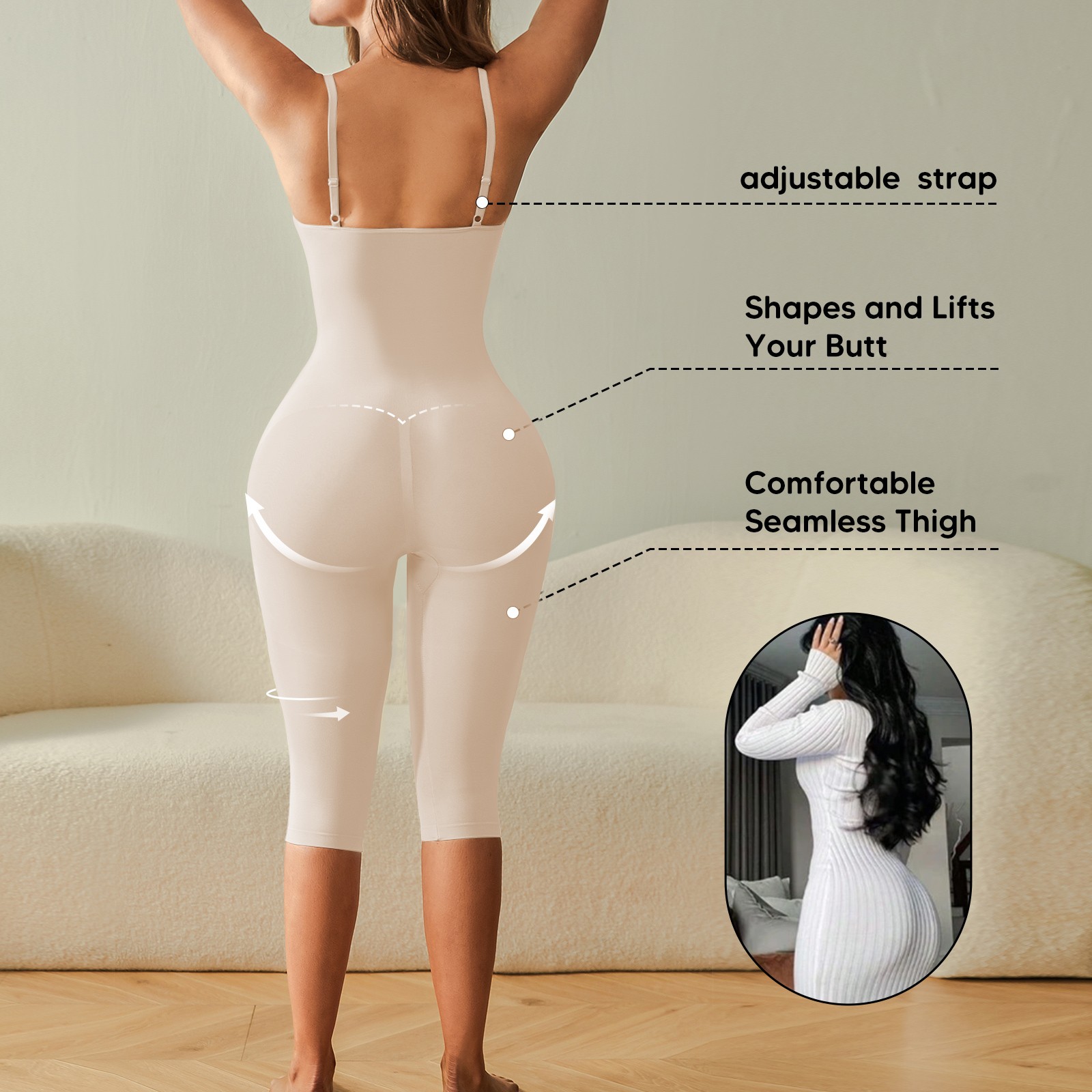 Fajas Colombianas Reductoras Levanta Cola Post Surgery Body Shaper Tummy Control