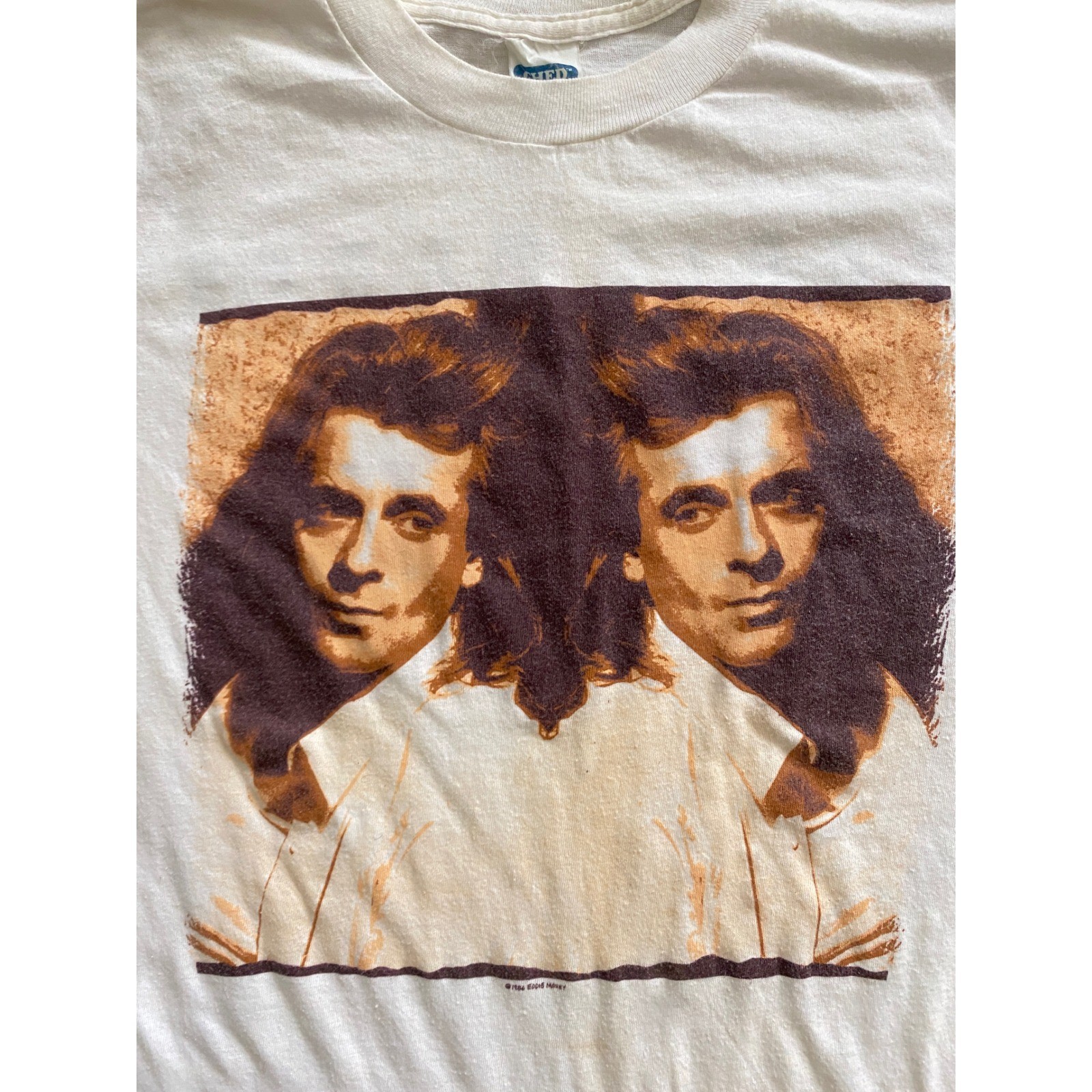 Vintage 1986 Eddie Money Cant Hold Back Tour Shirt Mens M Ched Single Stitch