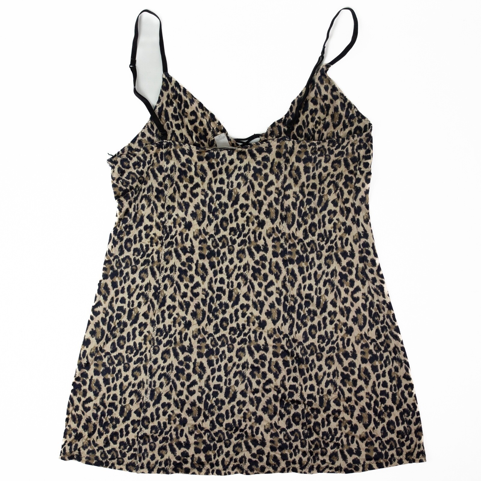 Victoria’s Secret Vintage Y2K Sheer Leopard Print Slip Dress Size L Brown