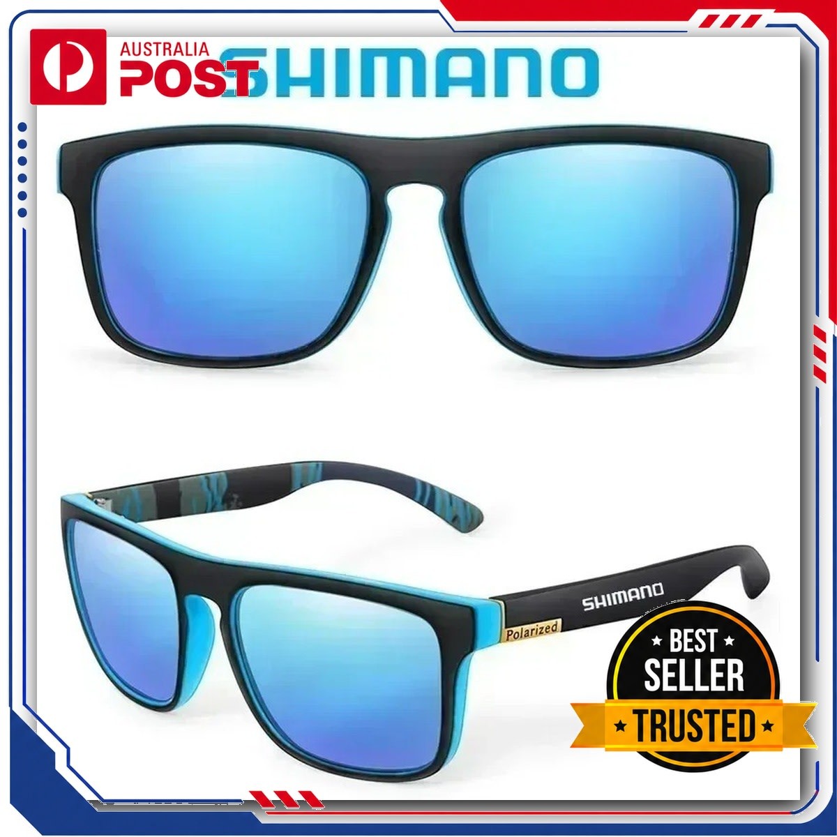 Shimano Men UV400 Polarized Sunglasses Fishing Sports Eyewear for Driving